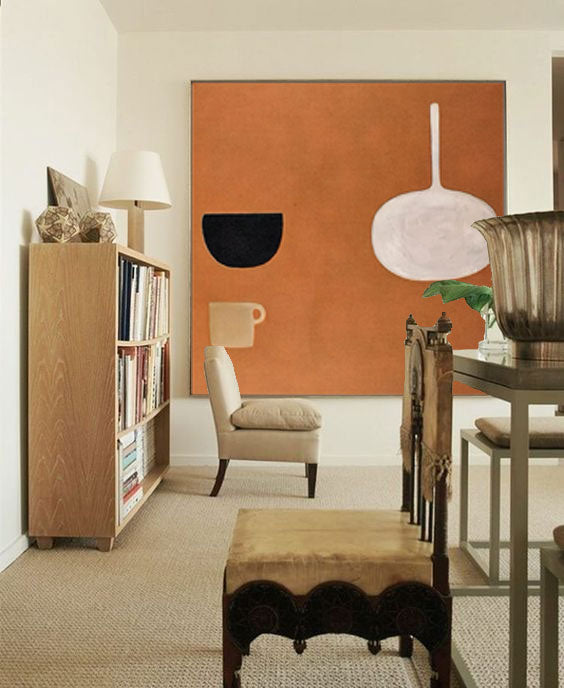 Minimalist Geometric Still Life Oil Painting