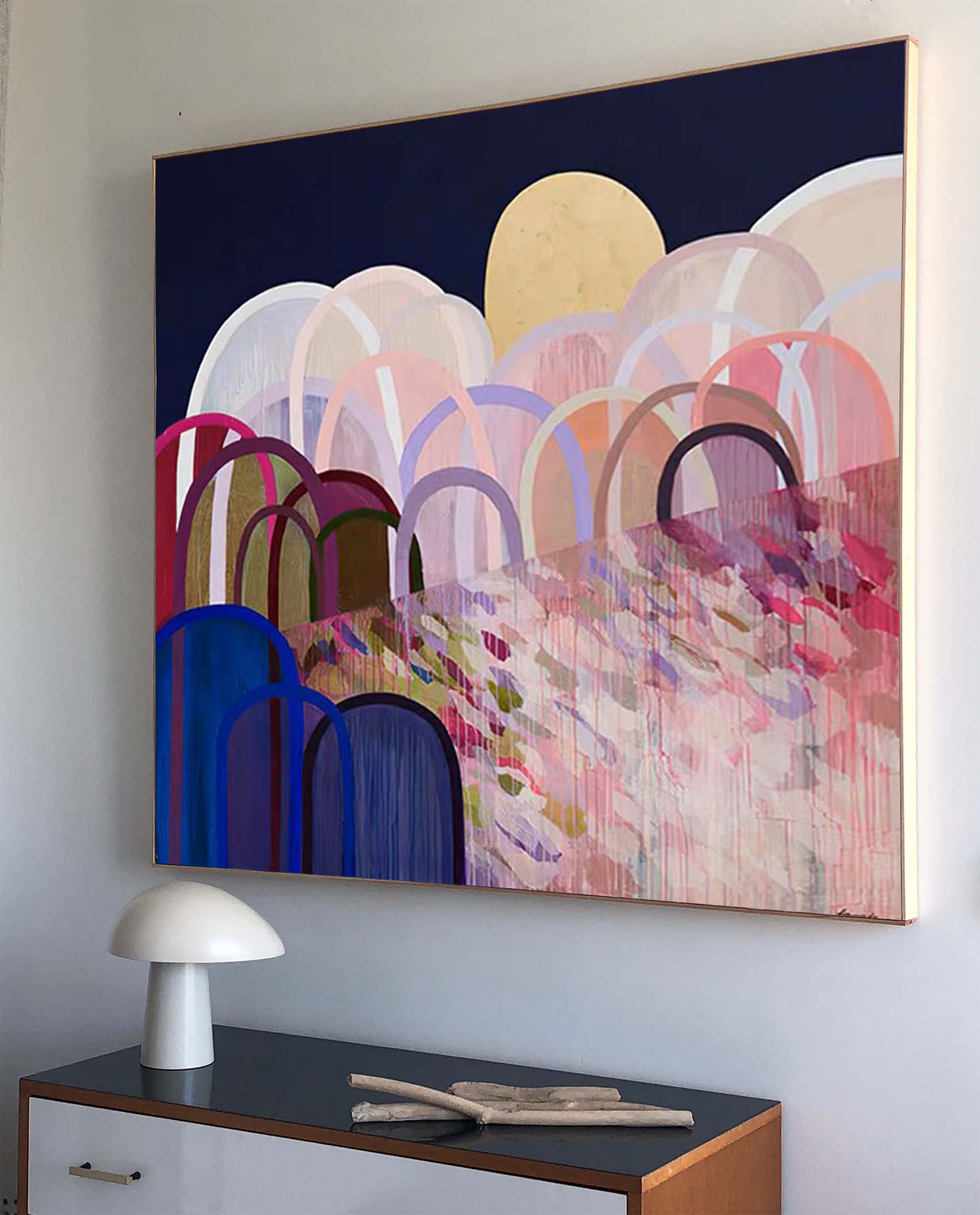 Moonlit Arches Abstract Landscape Art