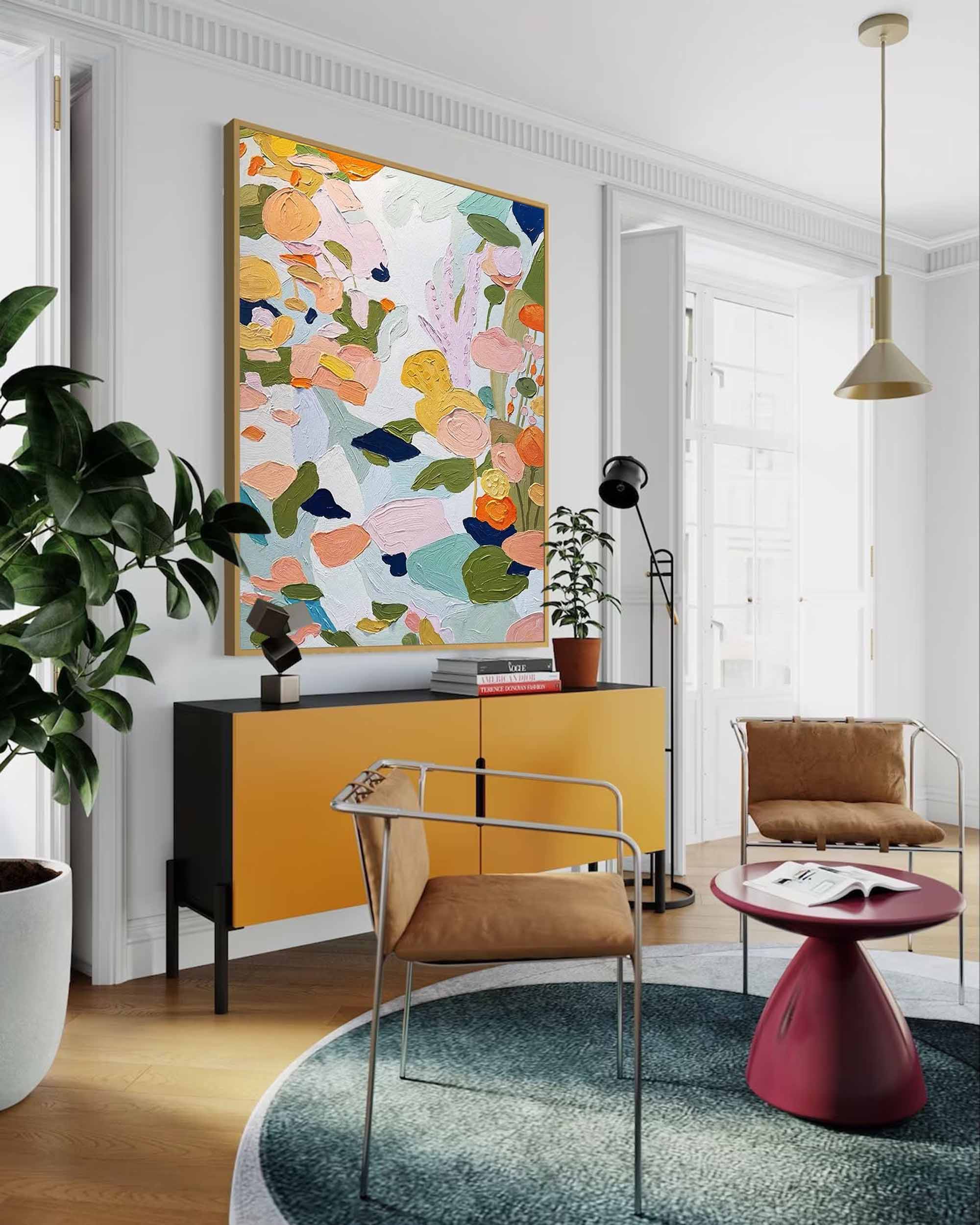 Colorful Floral Abstract Texture Art