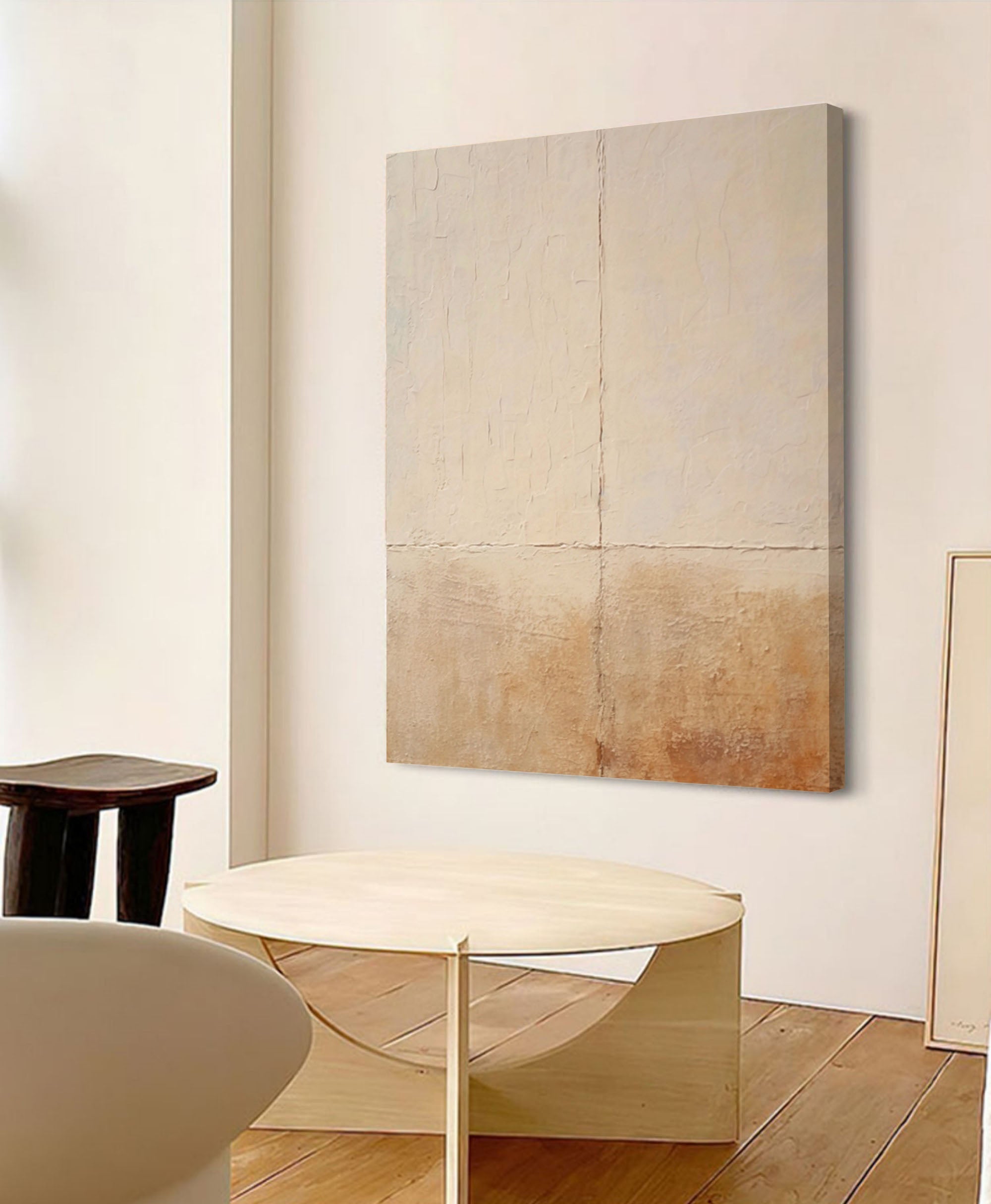 Textured Neutral Abstract Canvas