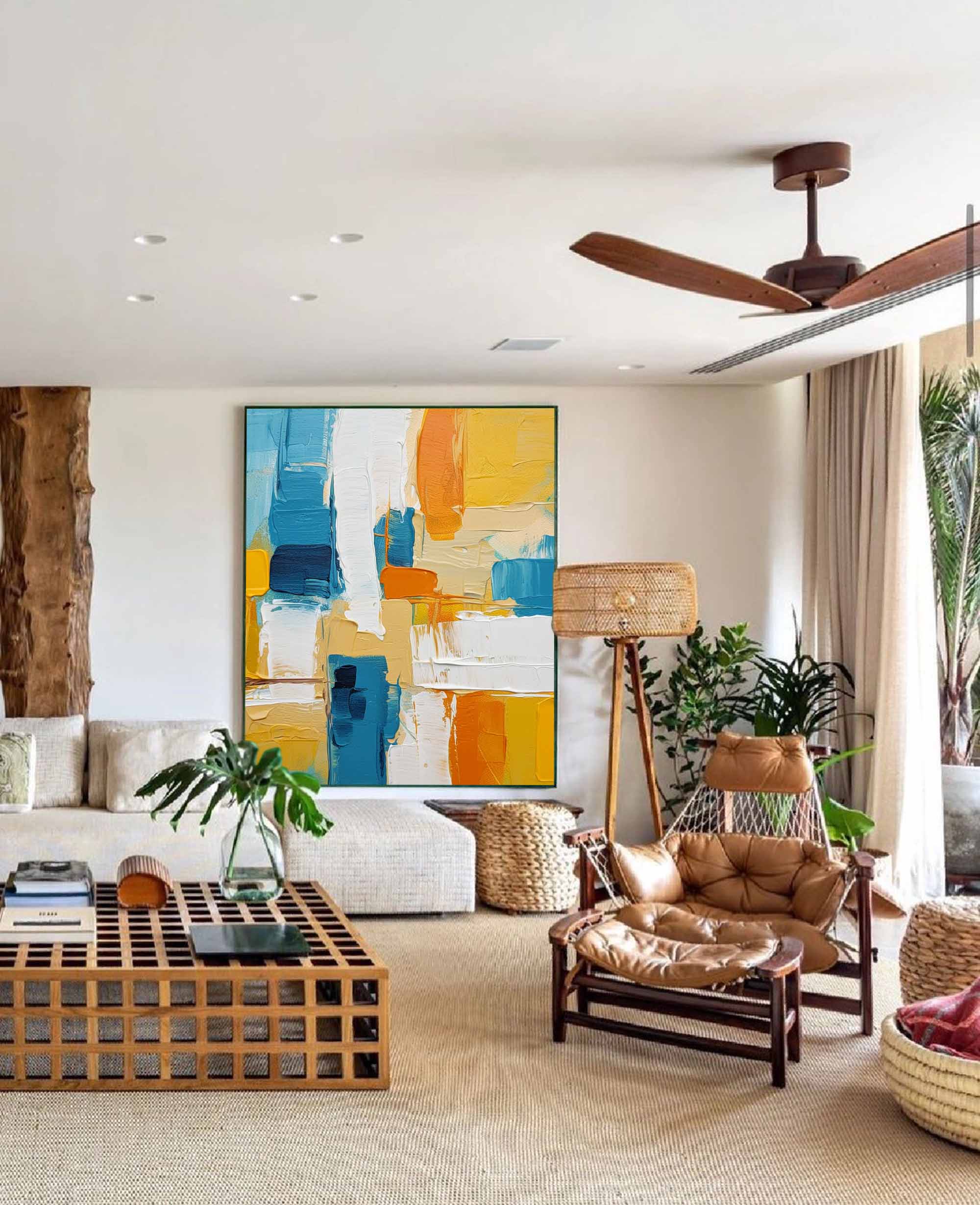 Geometric Harmony in Cool Tones