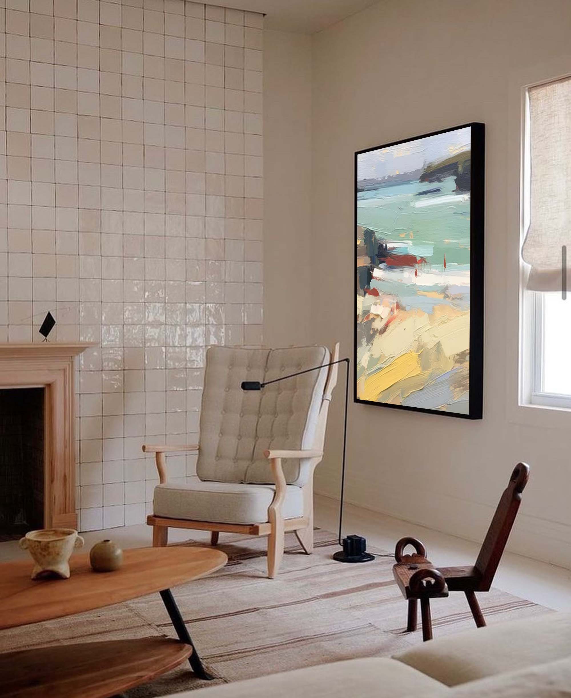 Impressionist Coastal Landscape – Vibrant Seaside Painting