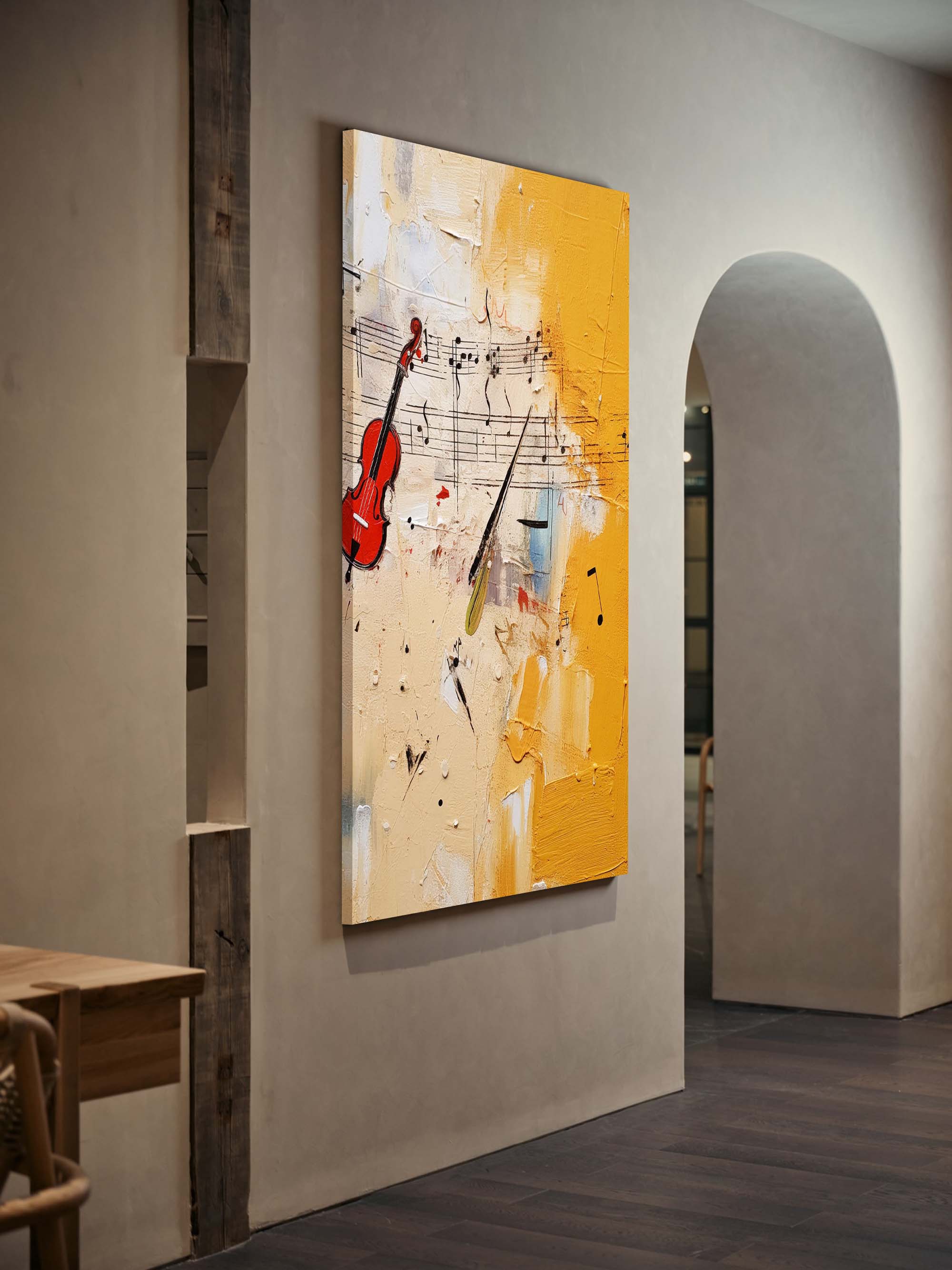 Violin & Melody Abstract Canvas