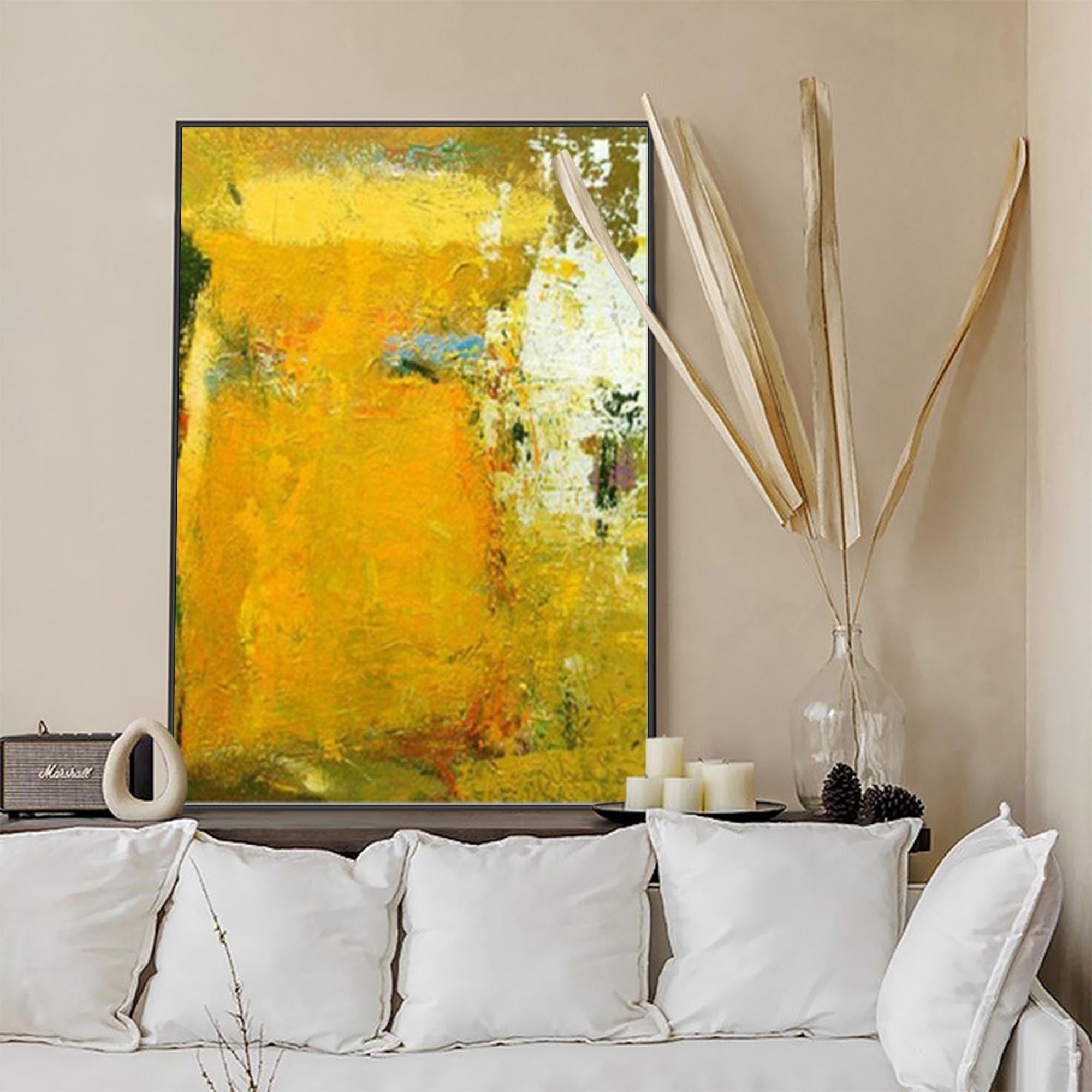 Golden Abstract Textured Canvas