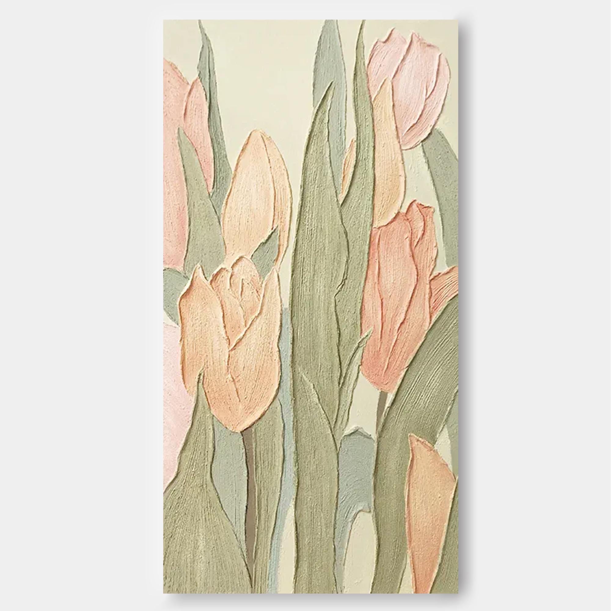 Elegant Floral Textured Canvas Art