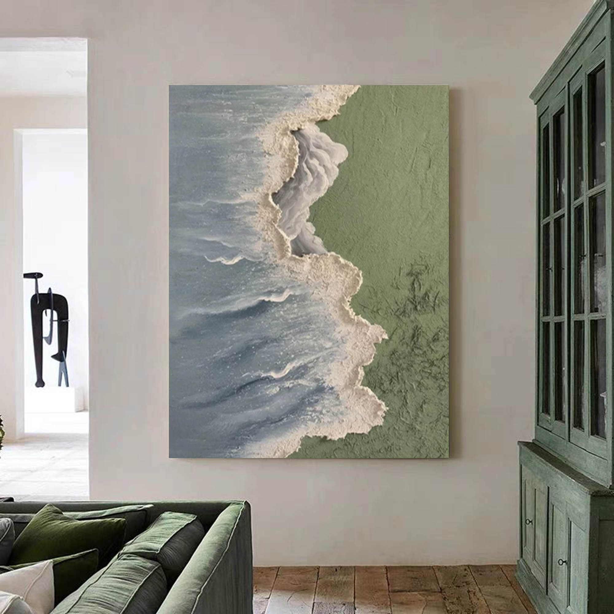 Textured Coastal Shoreline Art