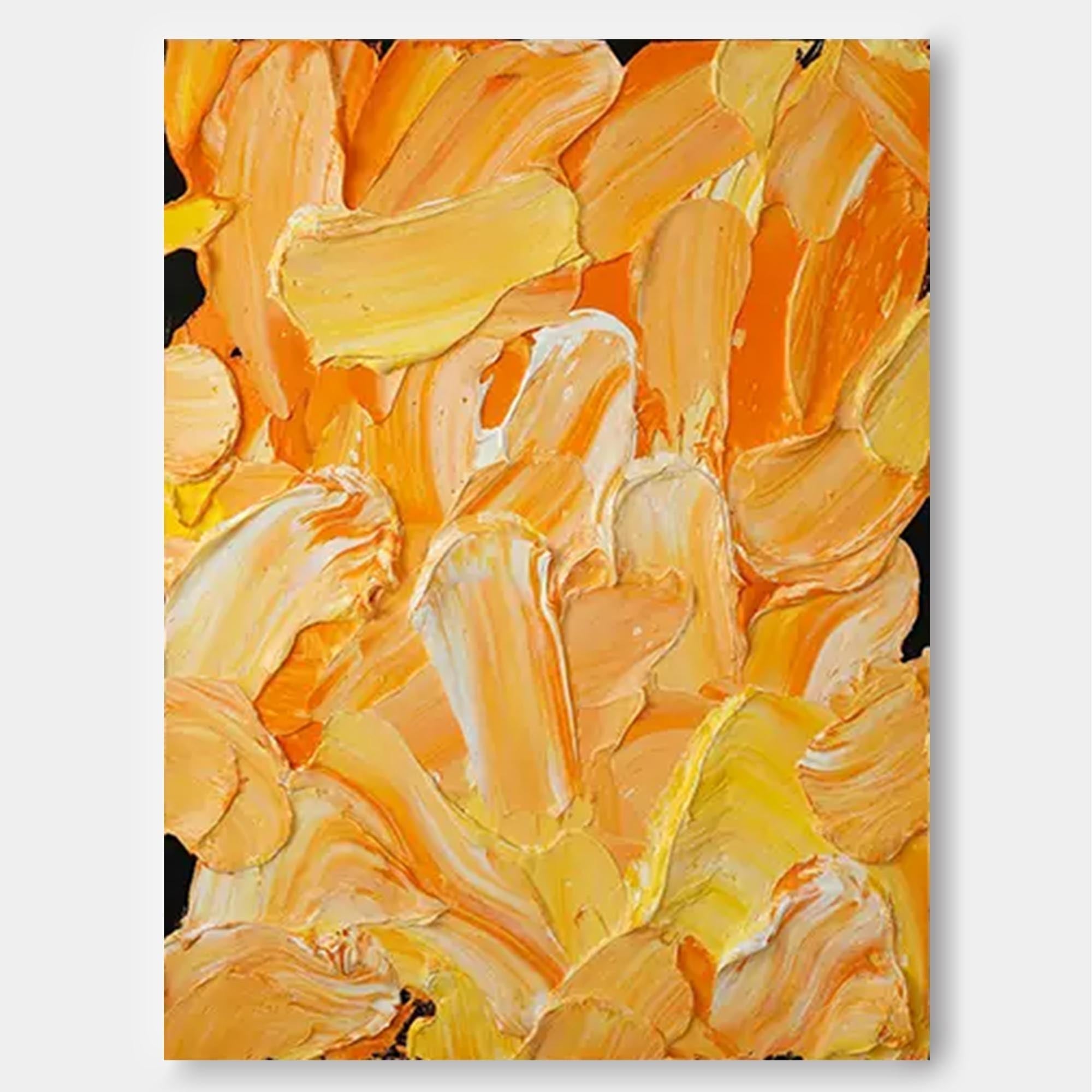 Bold Orange Abstract Palette Art