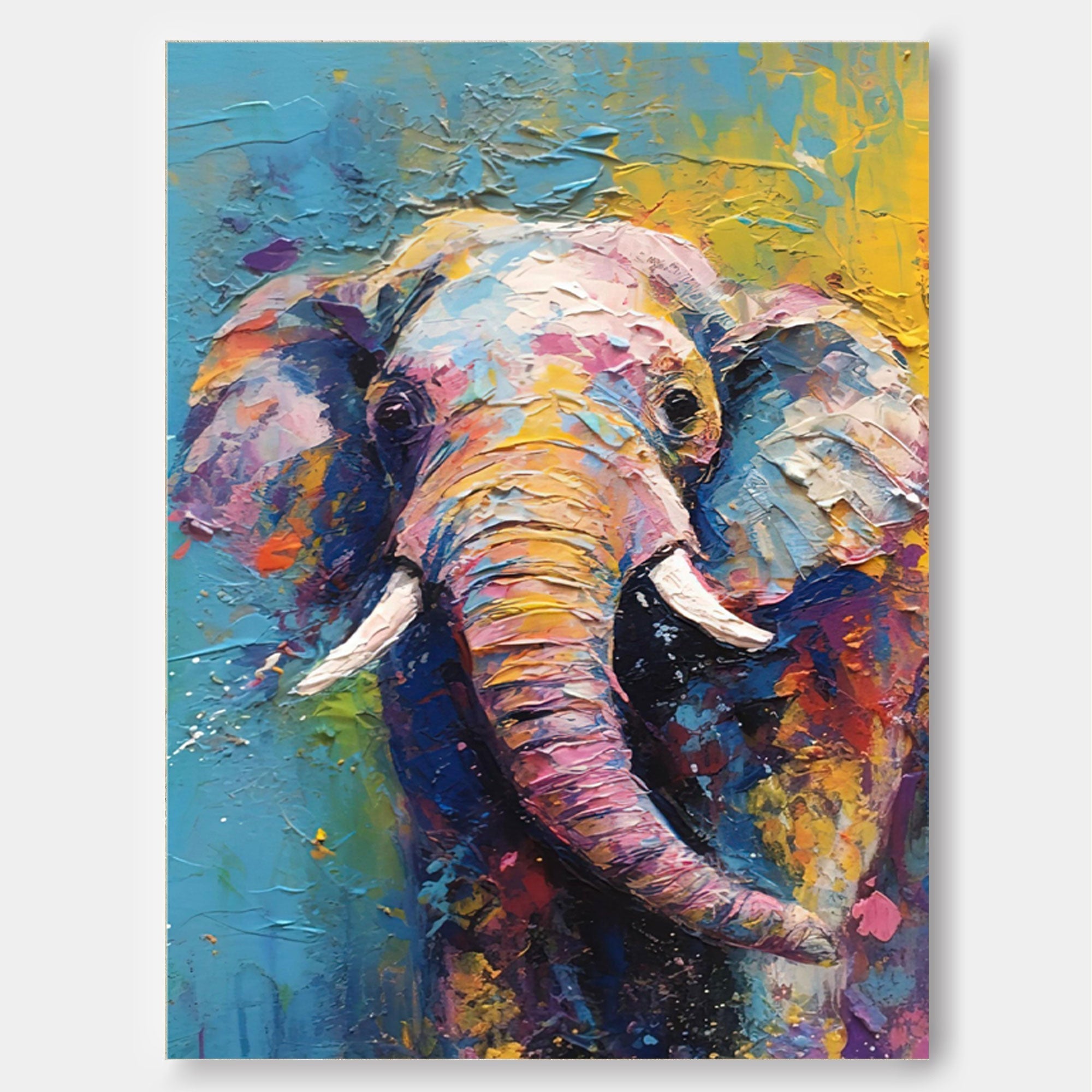 Whimsical Elephant in Vibrant Hues