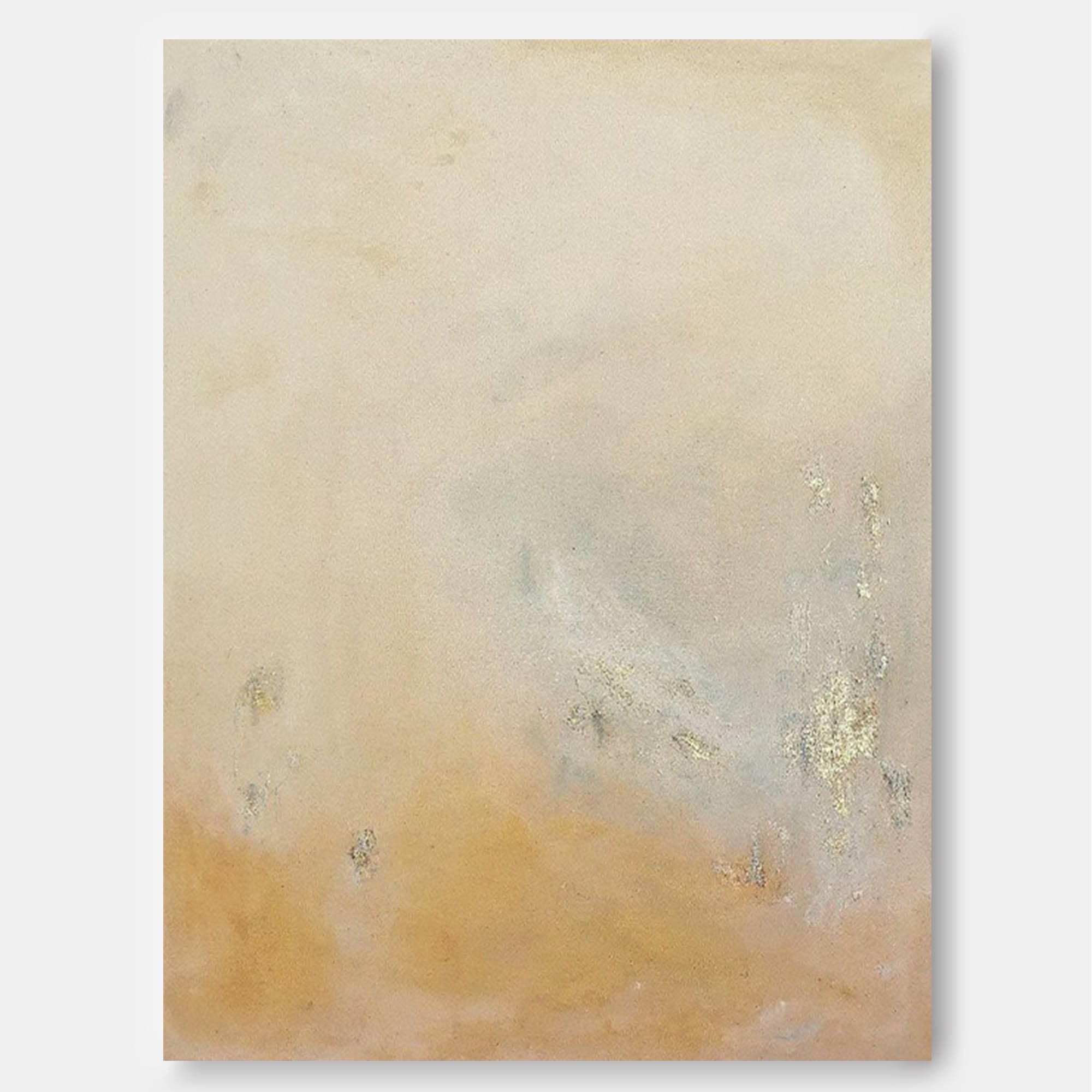 Soft Earth Tones Abstract Canvas