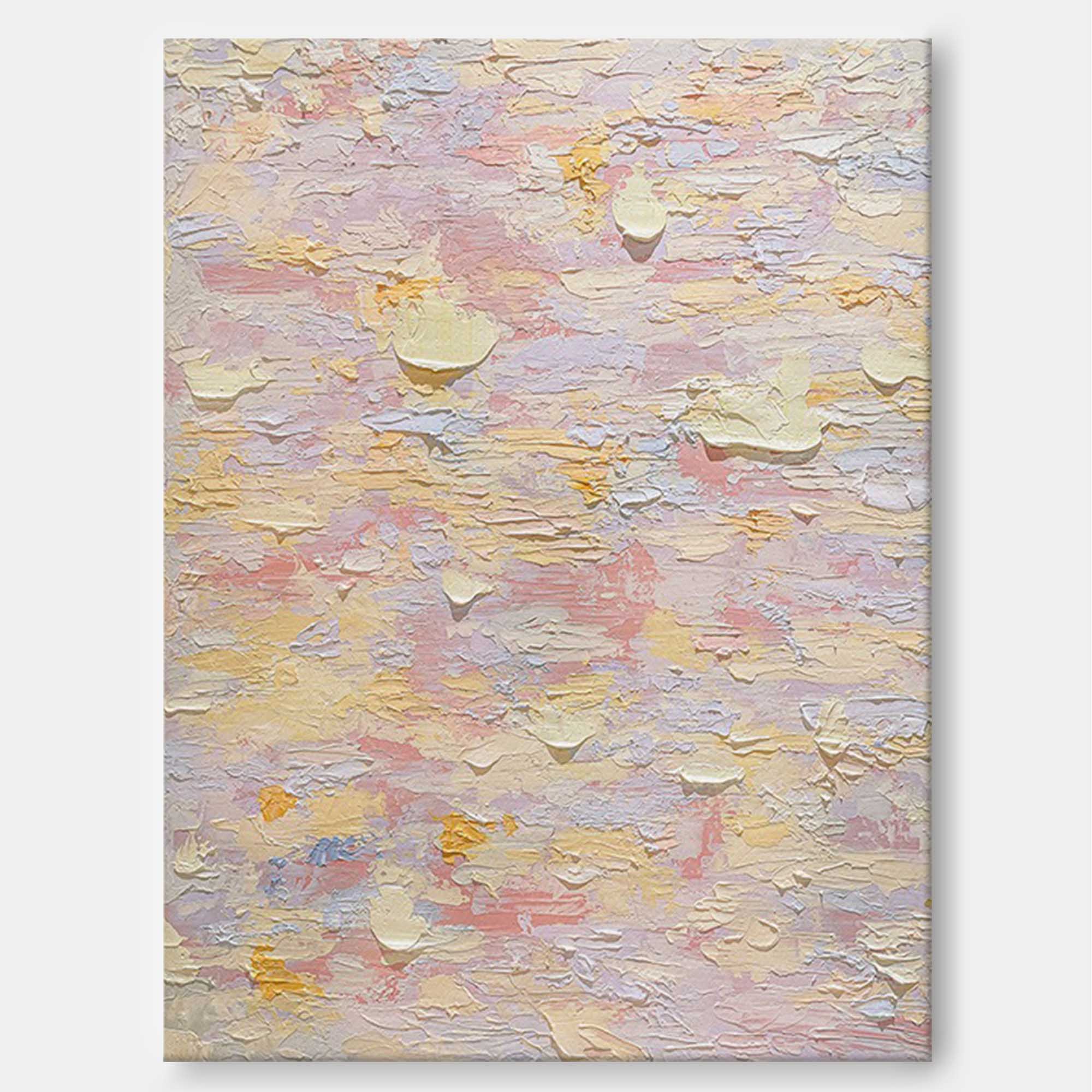 Pastel Dreams: Textured Serenity Canvas