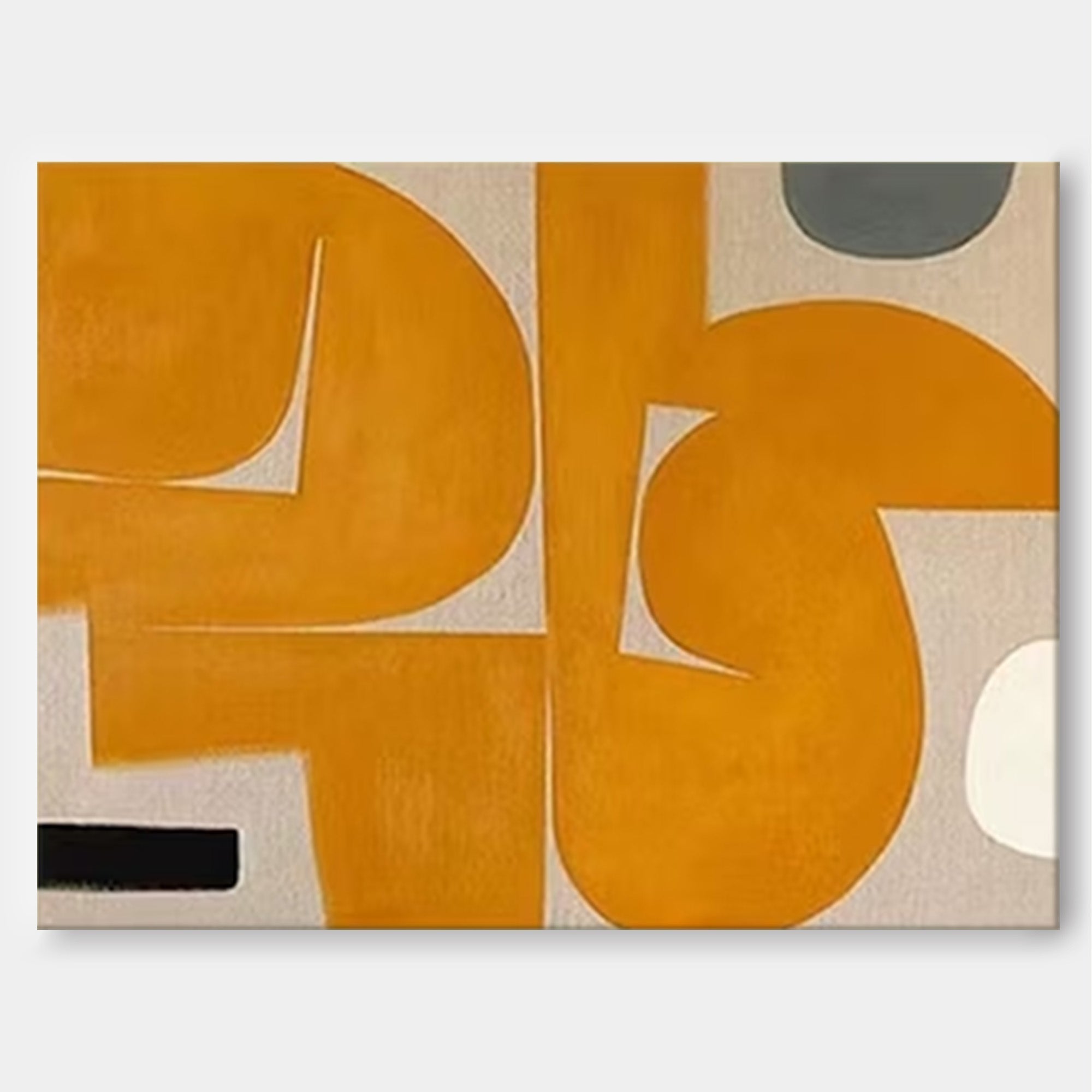 Golden Curves: Mid-Century Abstract Harmony