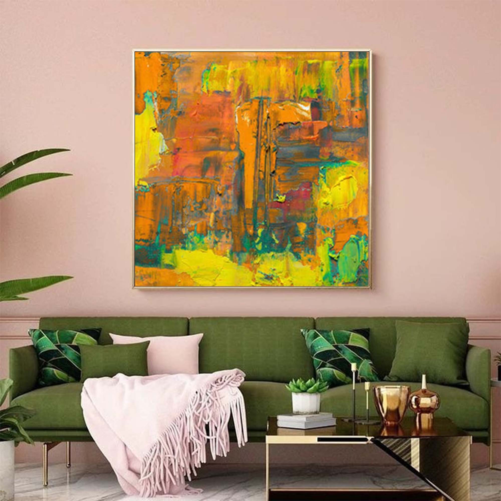 Vibrant Abstract Textured Canvas