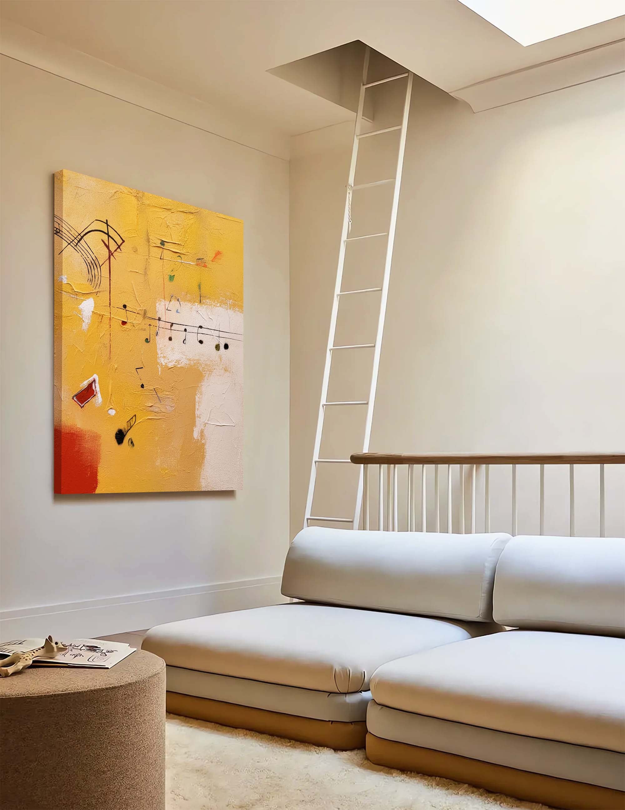 Melodic Abstract Symphony in Yellow