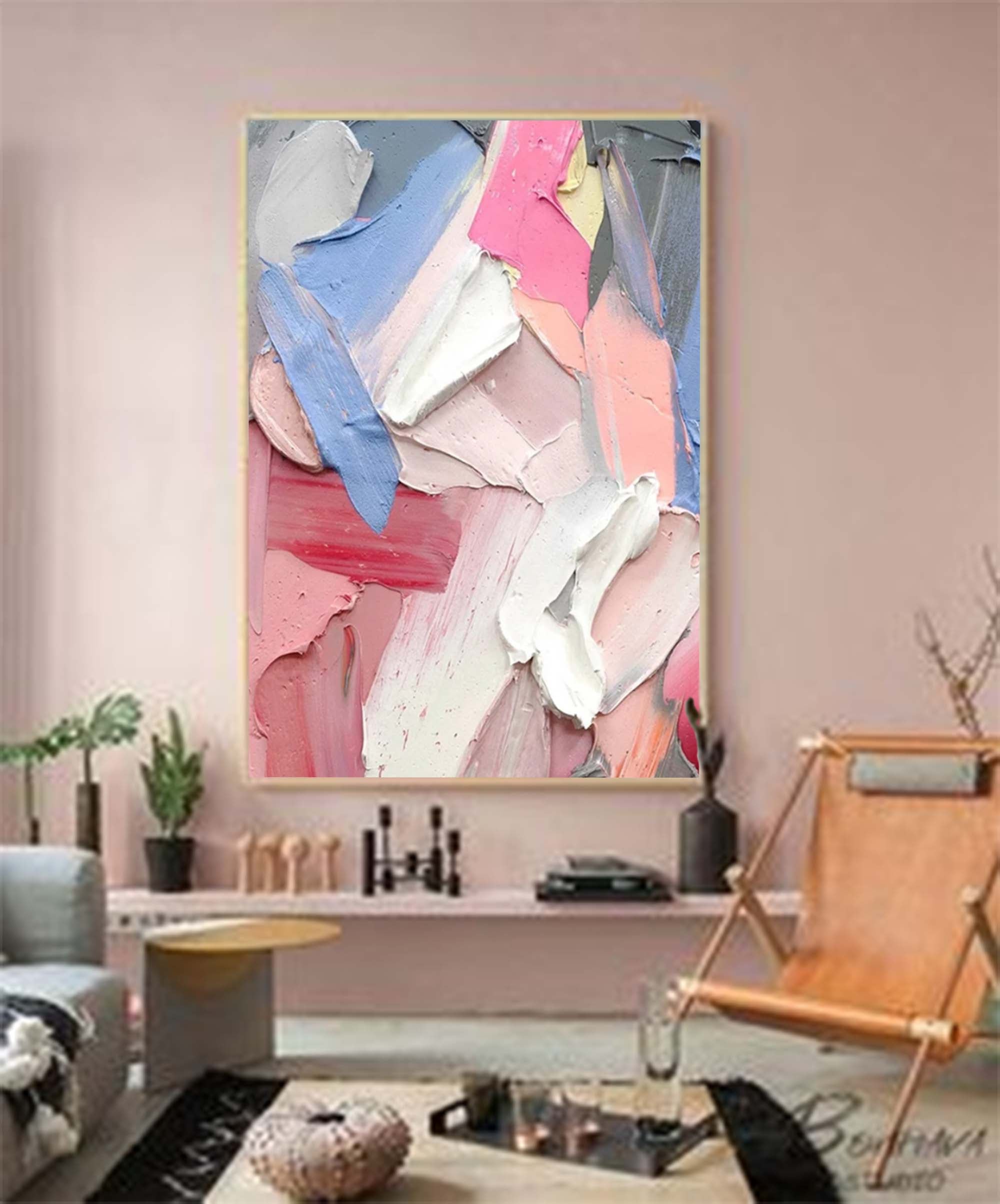 Textured Abstract Palette Knife Canvas Art