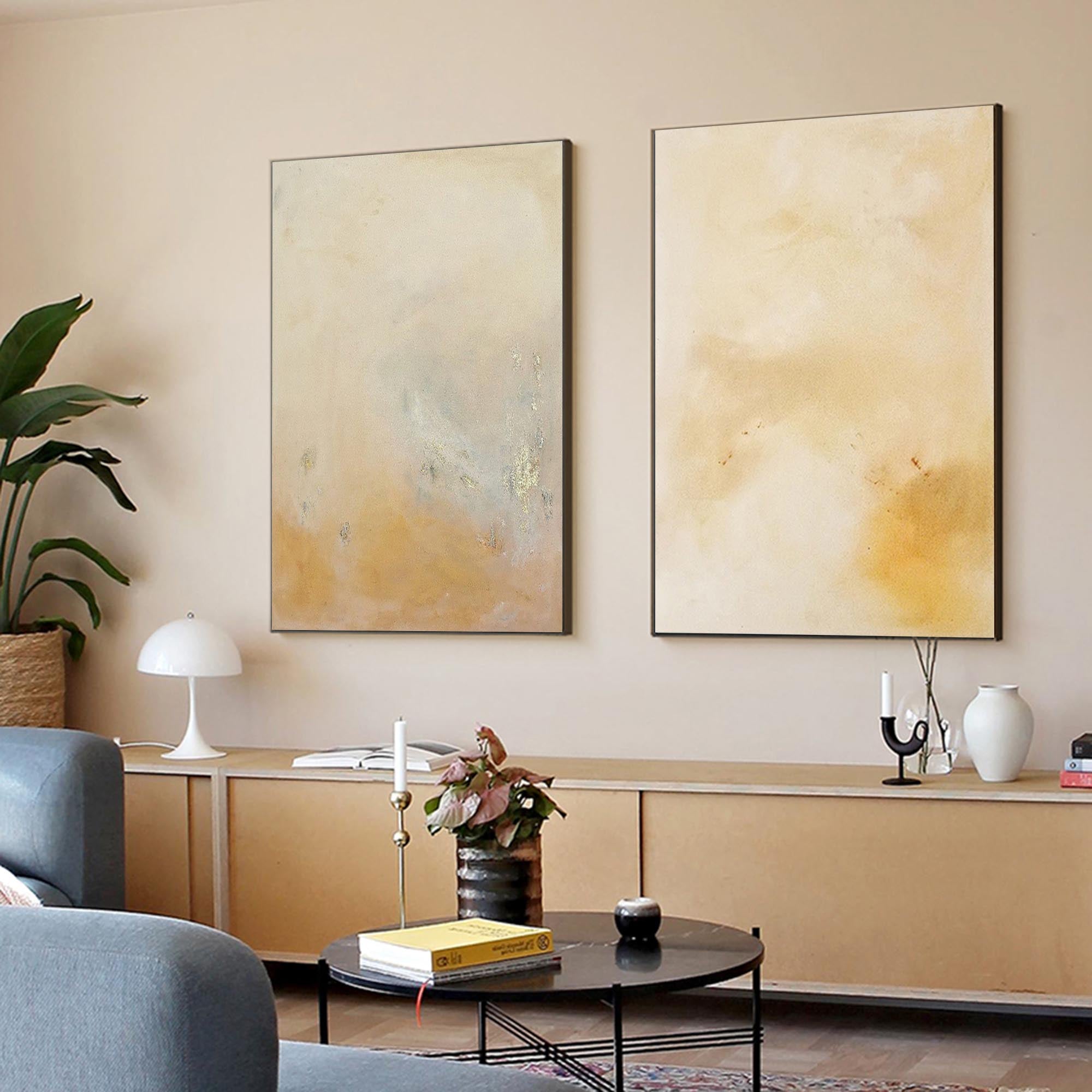 Neutral Abstract Canvas Art Set