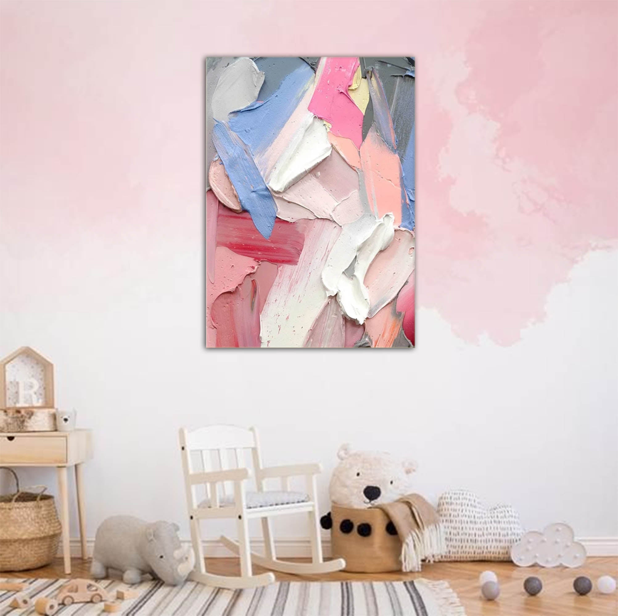 Textured Abstract Palette Knife Canvas Art