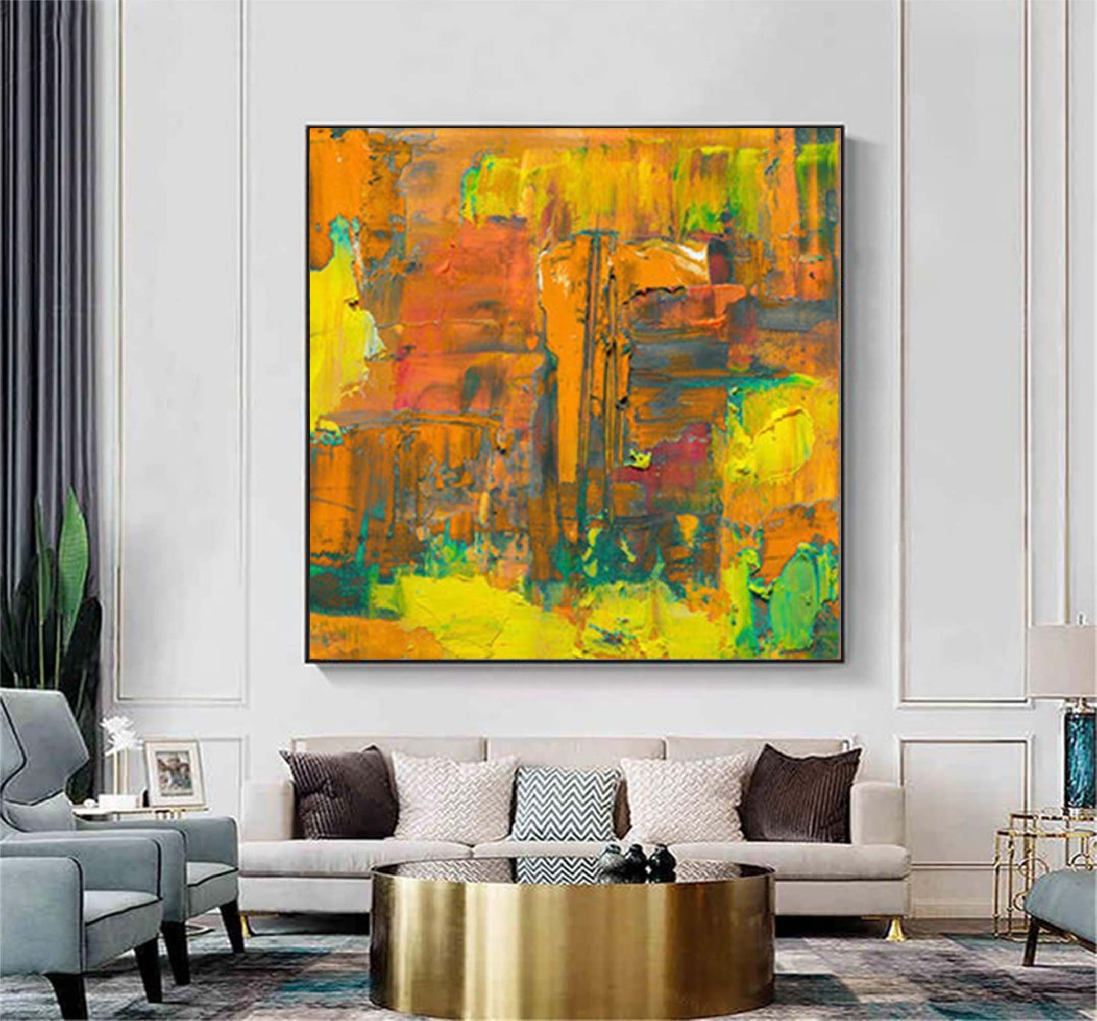 Vibrant Abstract Textured Canvas