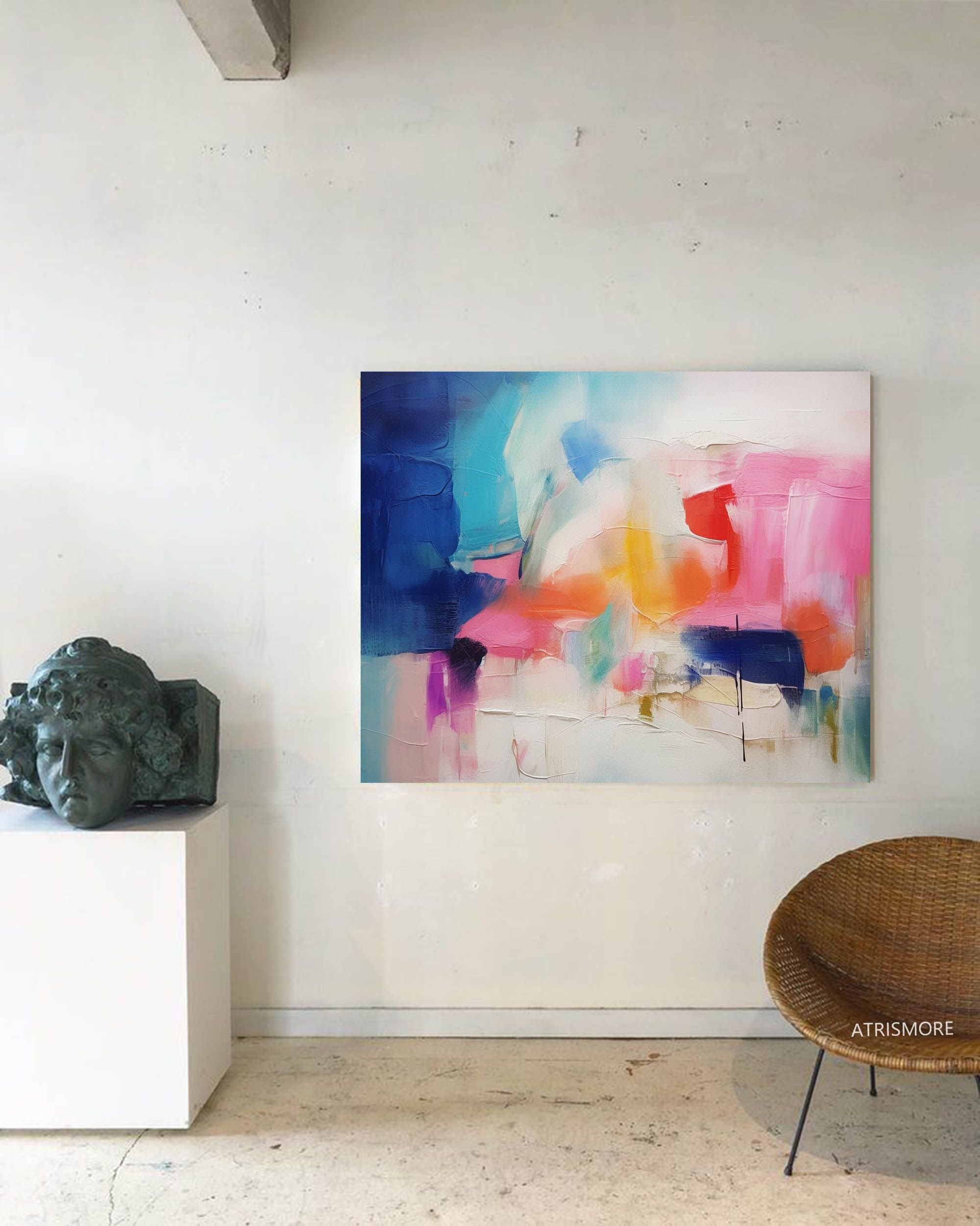 Bold Abstract Color Block Art