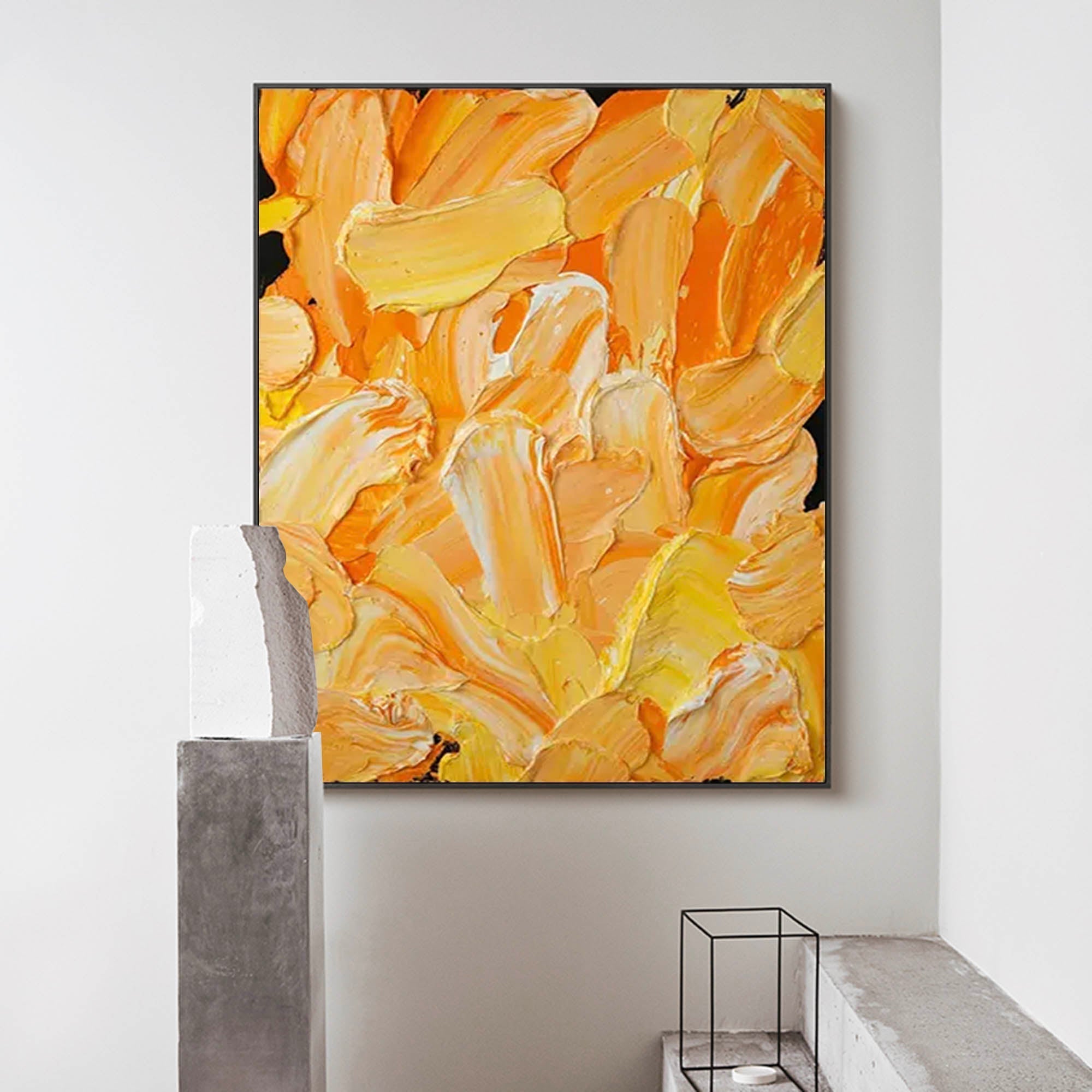 Bold Orange Abstract Palette Art