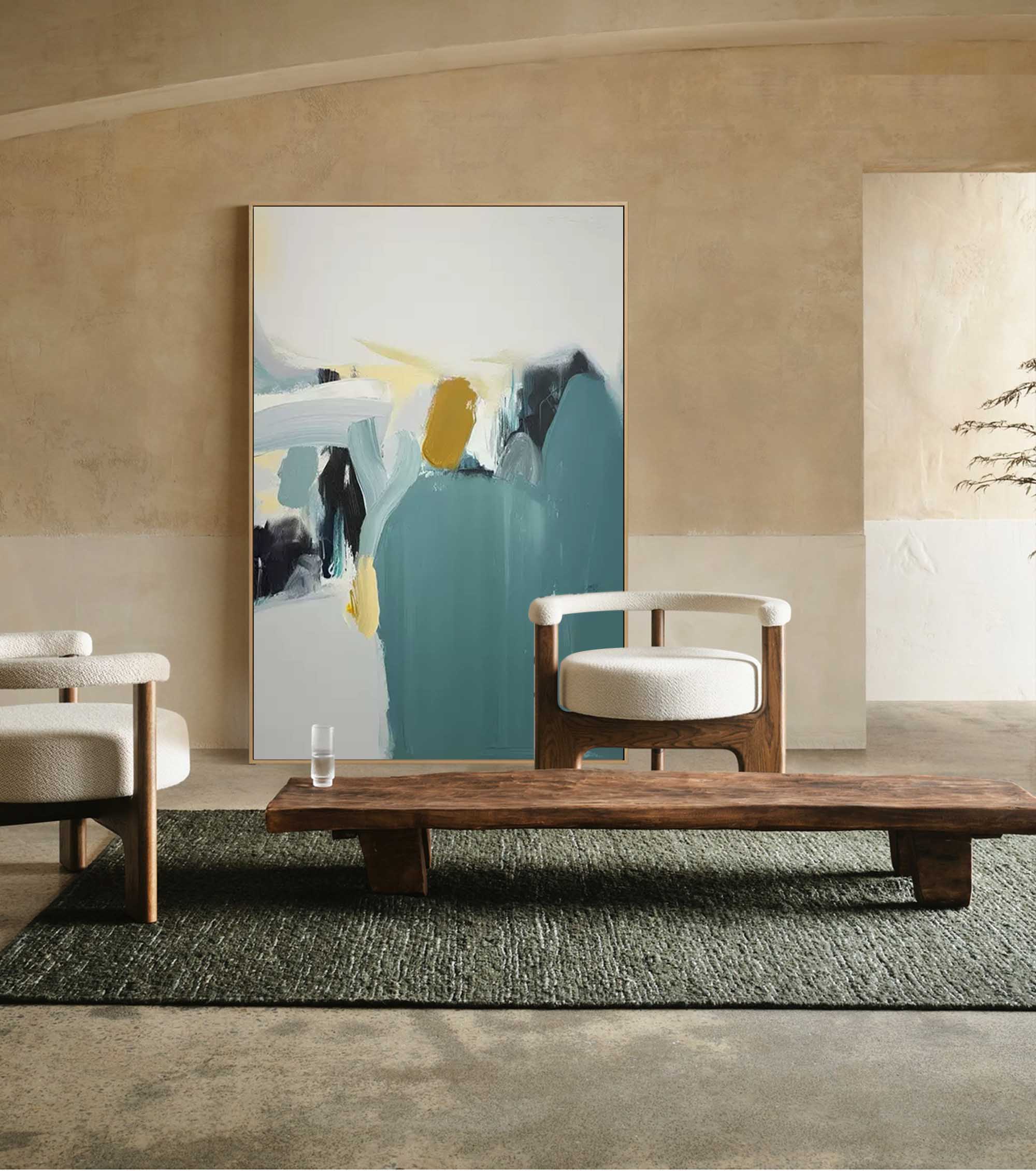 Abstract Minimalist Serenity �Contemporary Oil Painting on Canvas