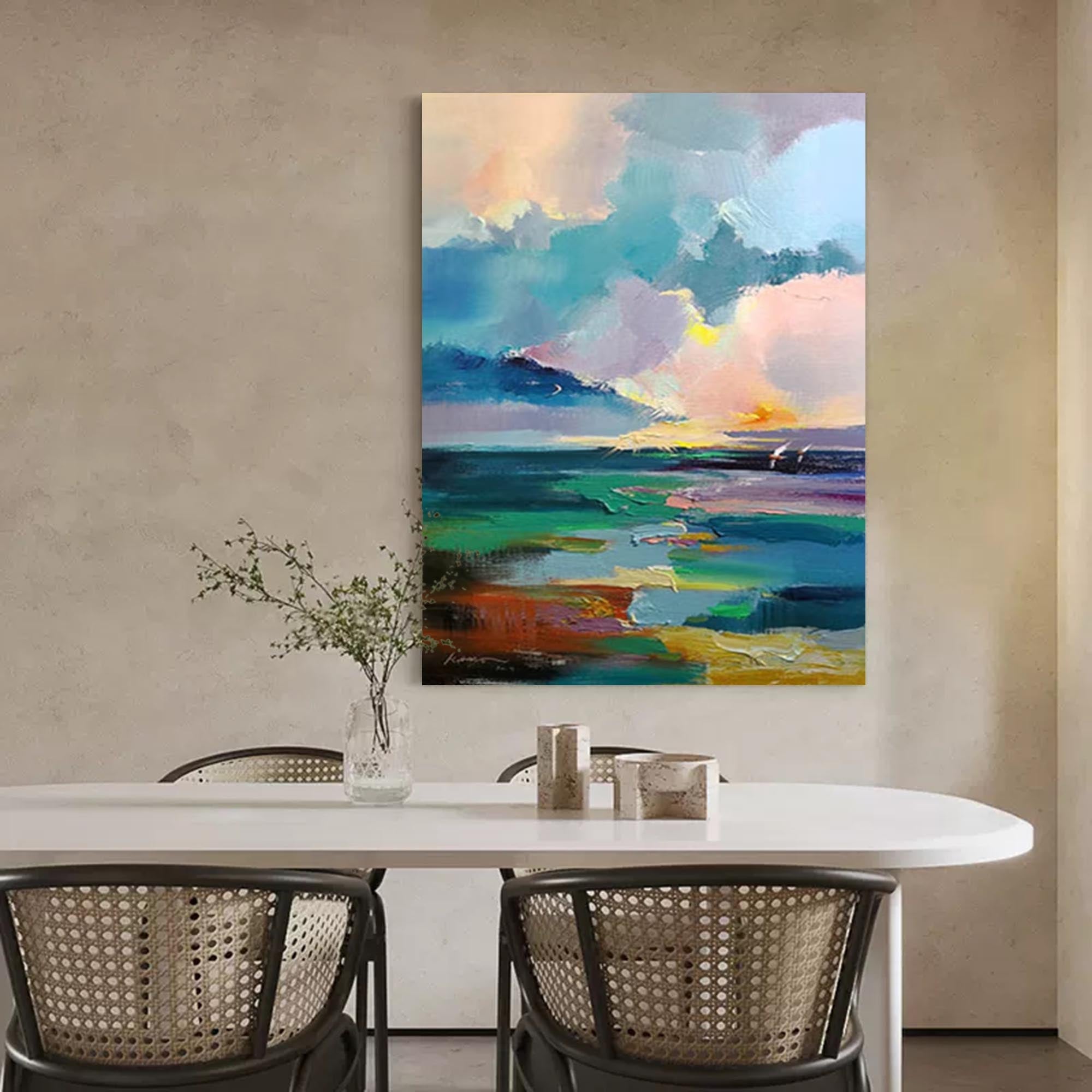 Serene Abstract Seascape Painting