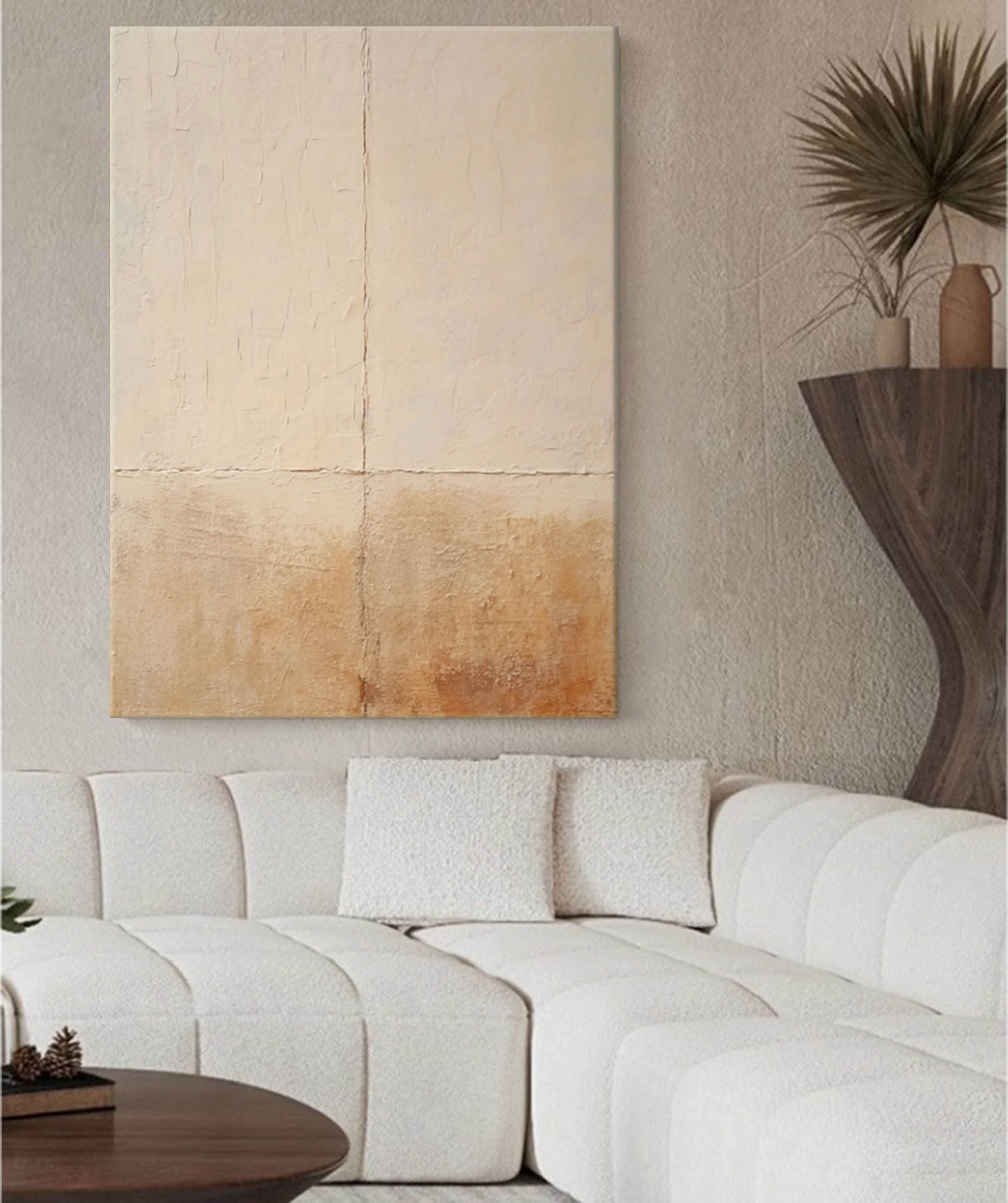 Textured Neutral Abstract Canvas