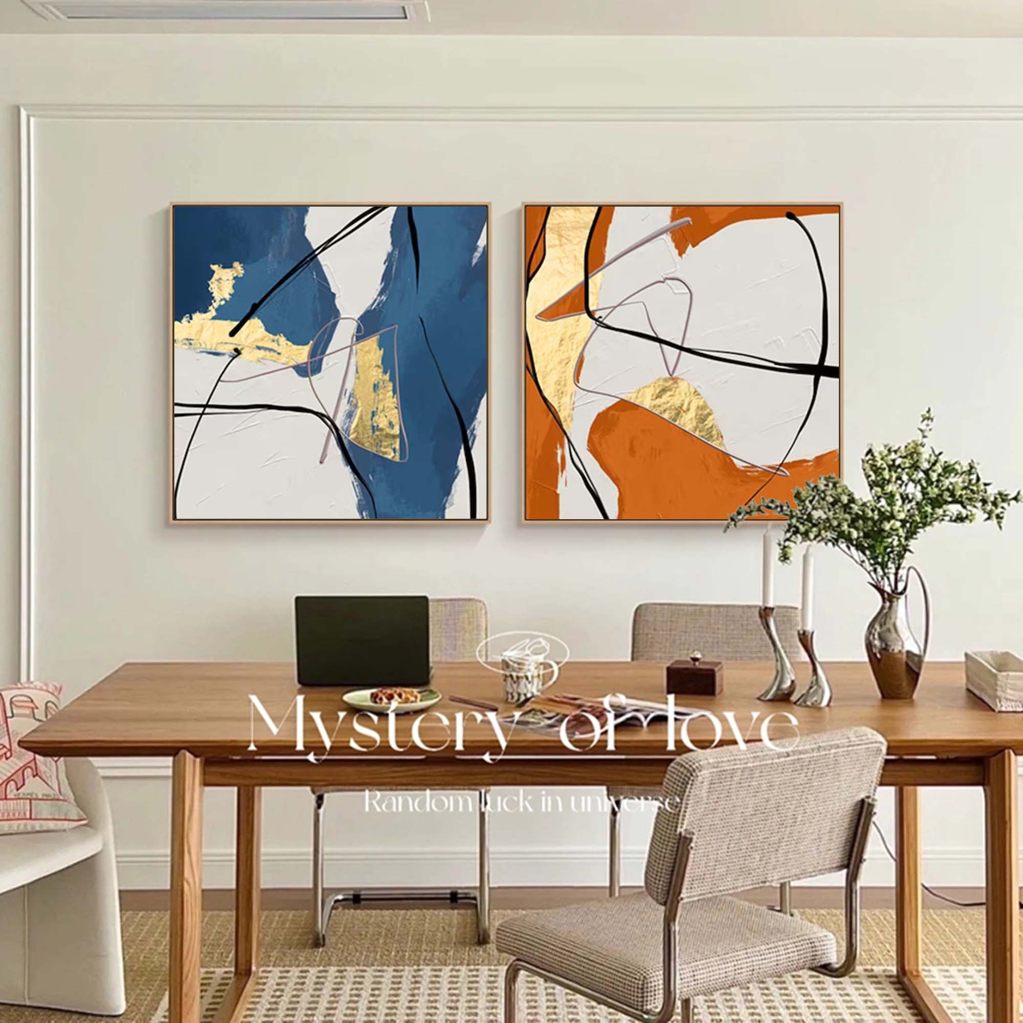 Bold Elegance: Dual Abstract Harmony