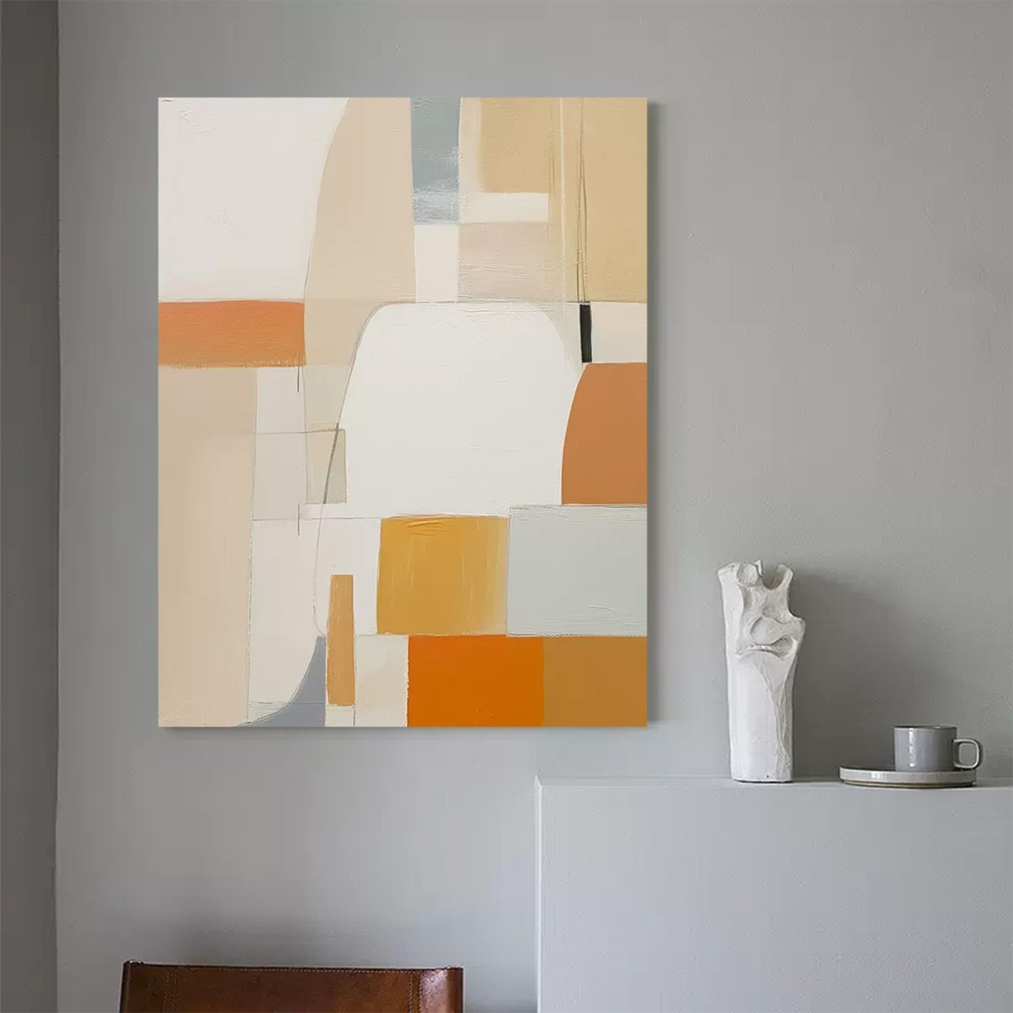 Modern Geometric Abstract in Warm Tones