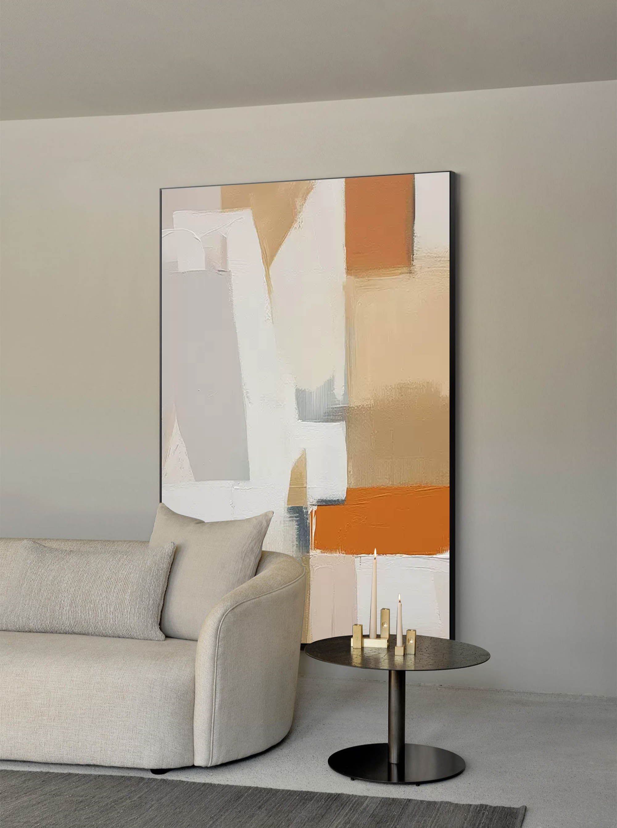 Neutral Tones Geometric Abstract Art