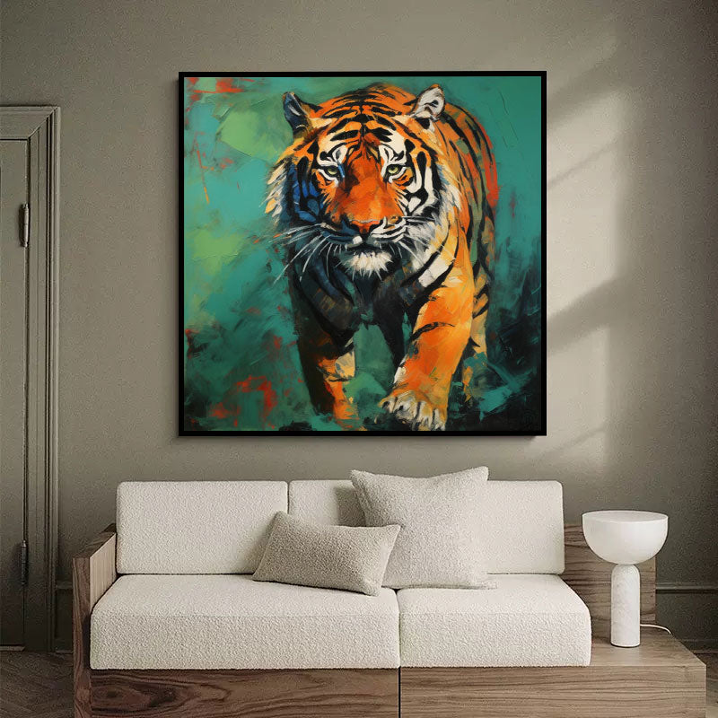 Stealthy Tiger in Bold Brushstrokes