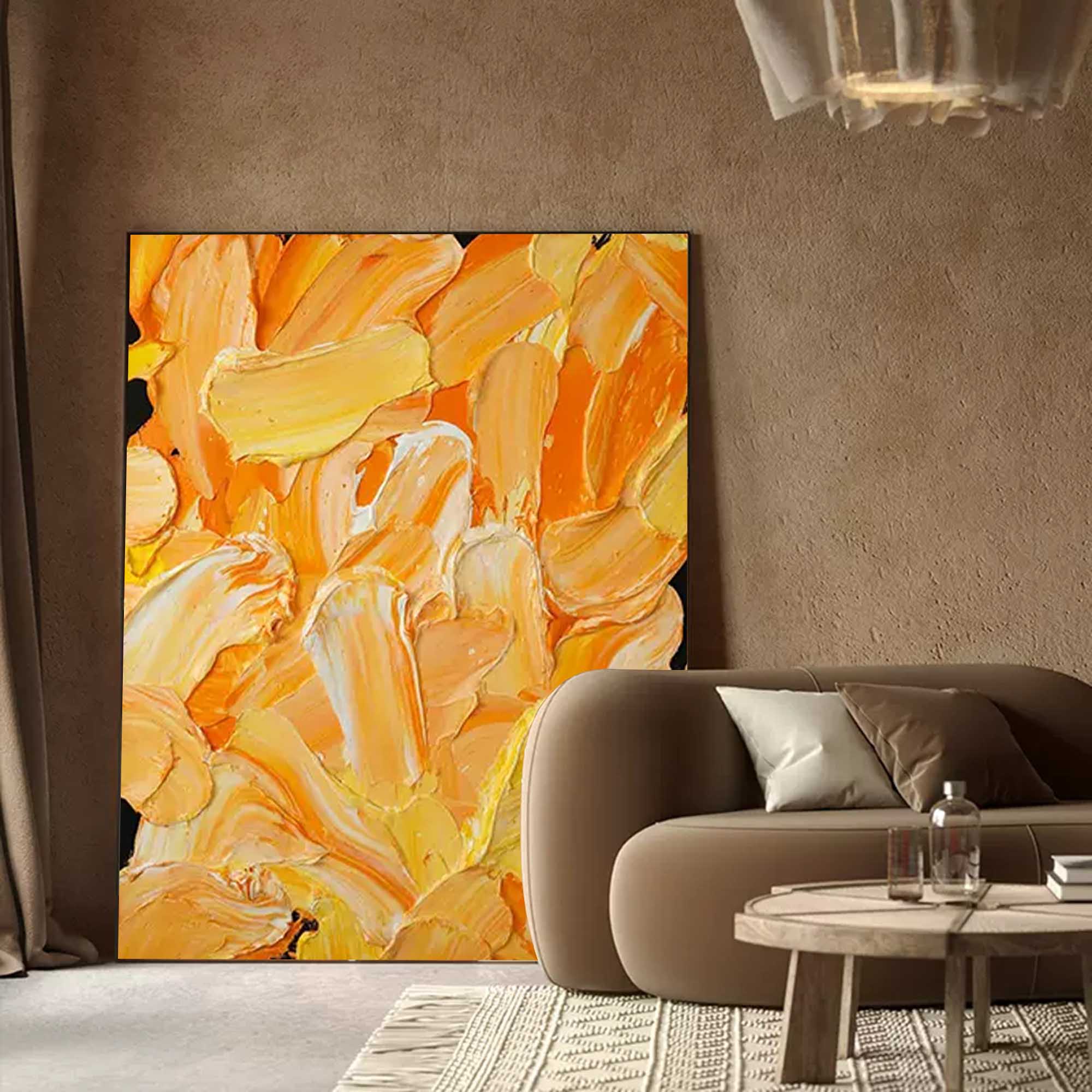 Bold Orange Abstract Palette Art