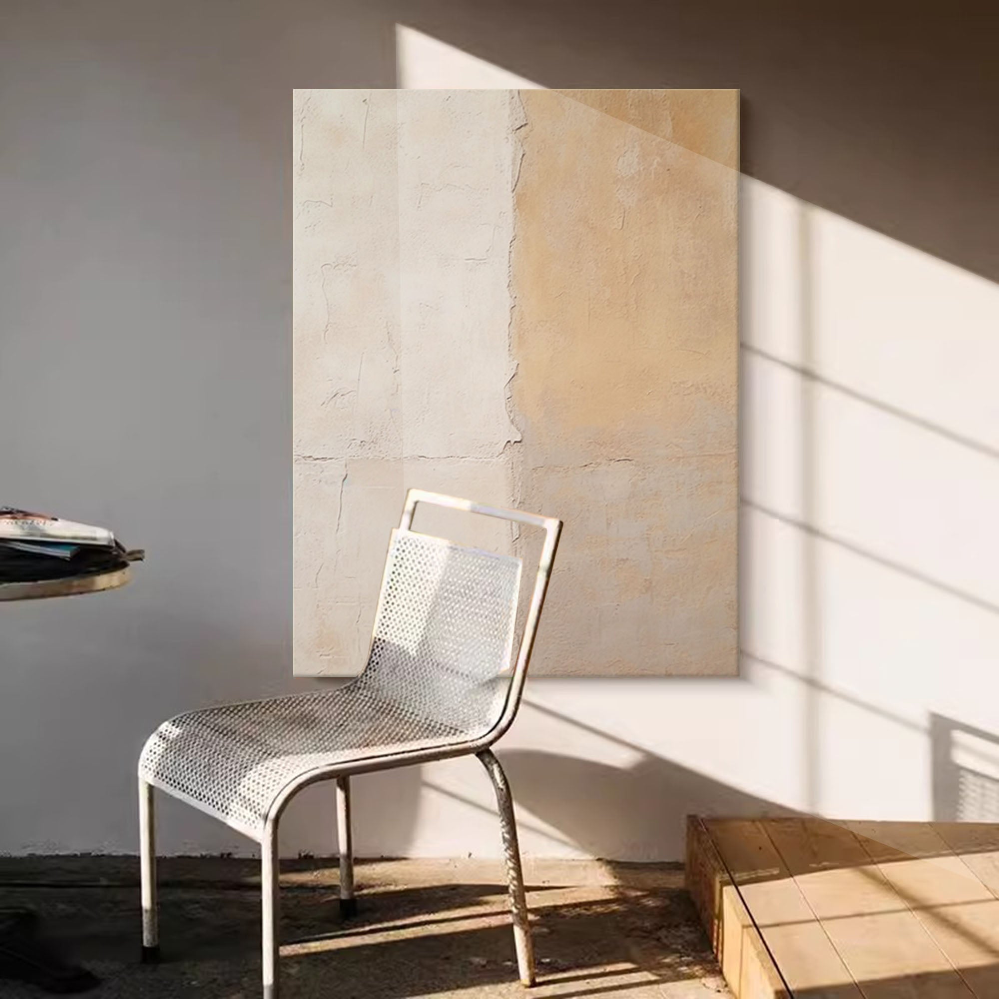 Neutral Tones Textured Abstract Art