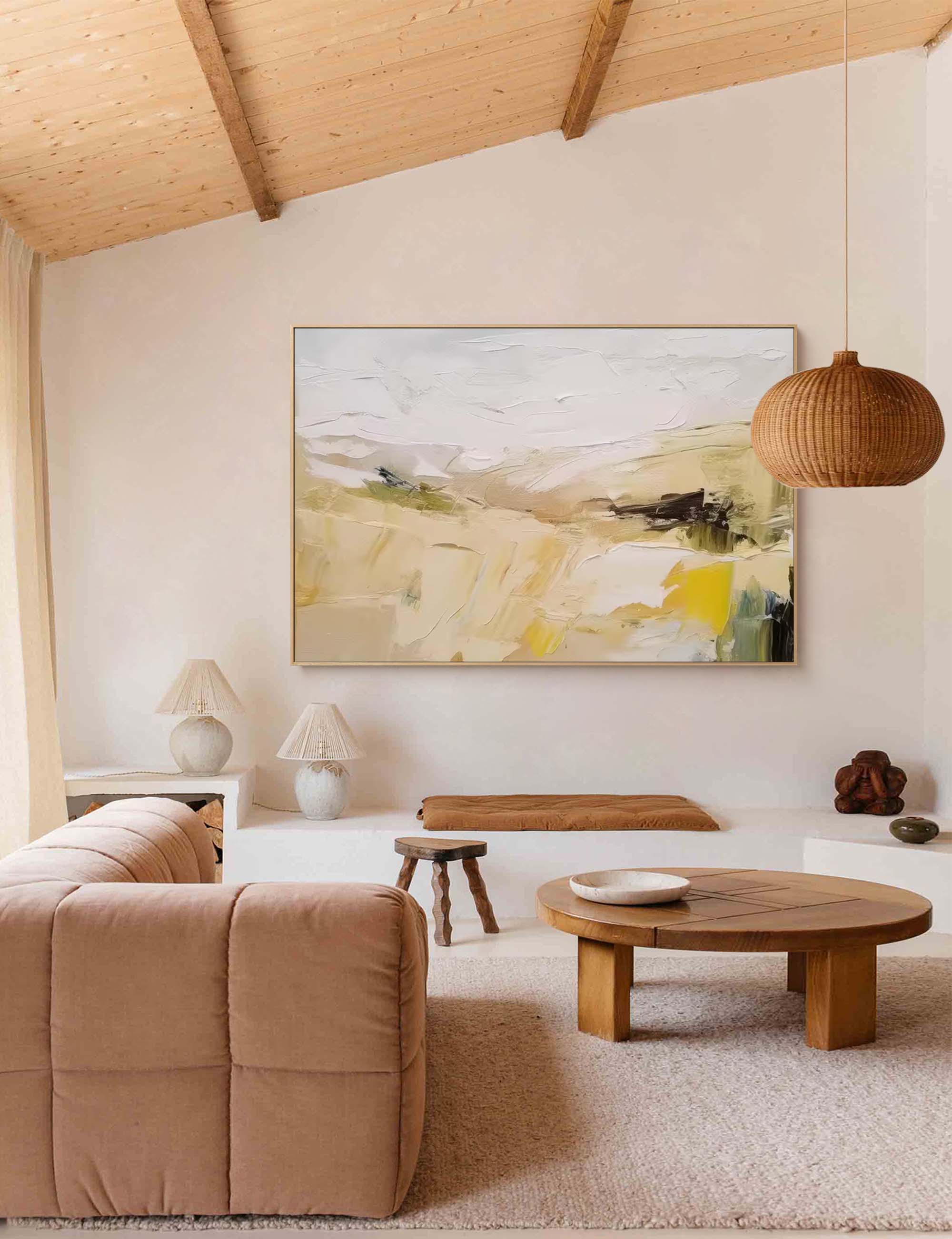 Textured Minimalist Landscape Art