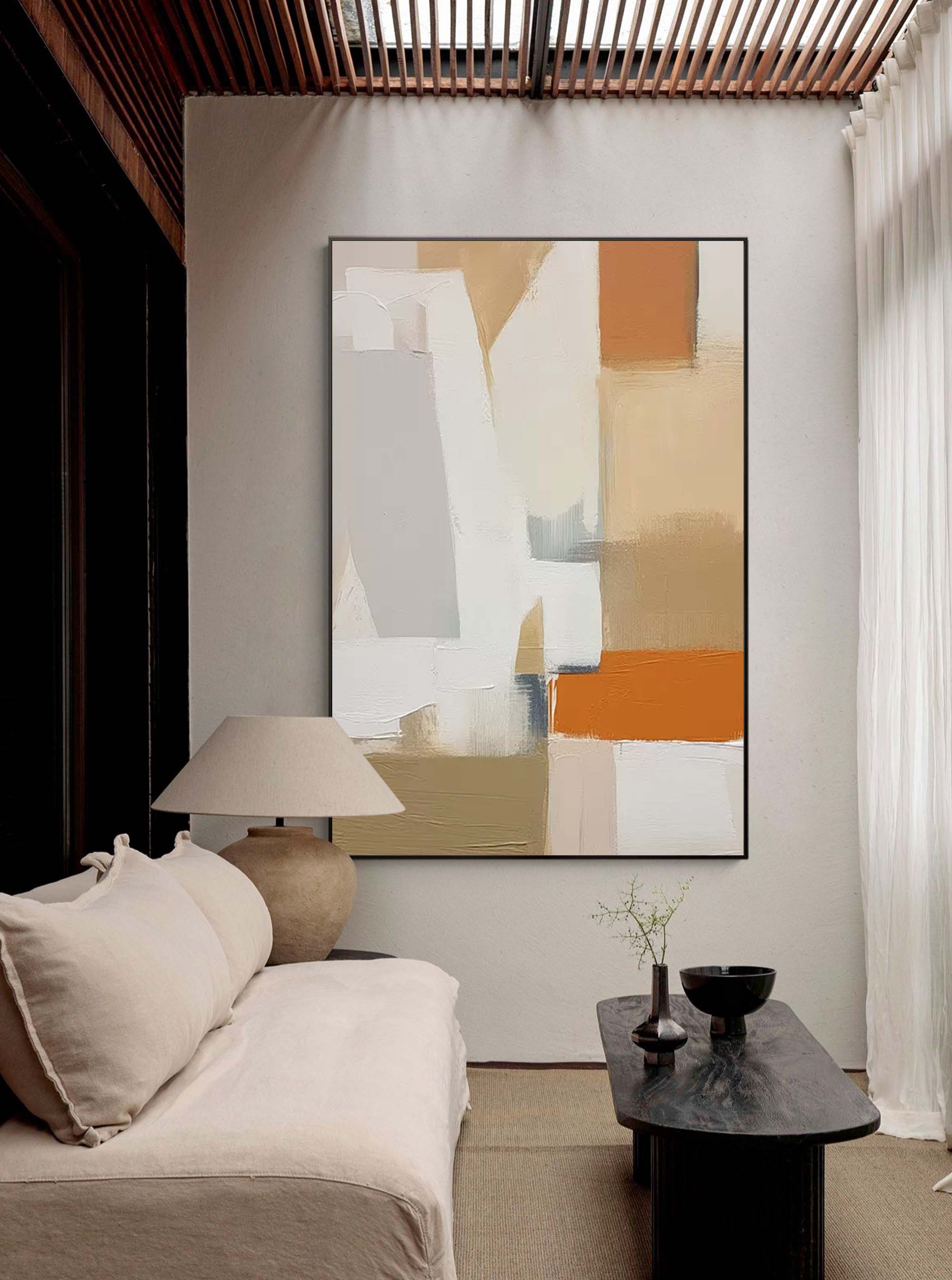 Neutral Tones Geometric Abstract Art