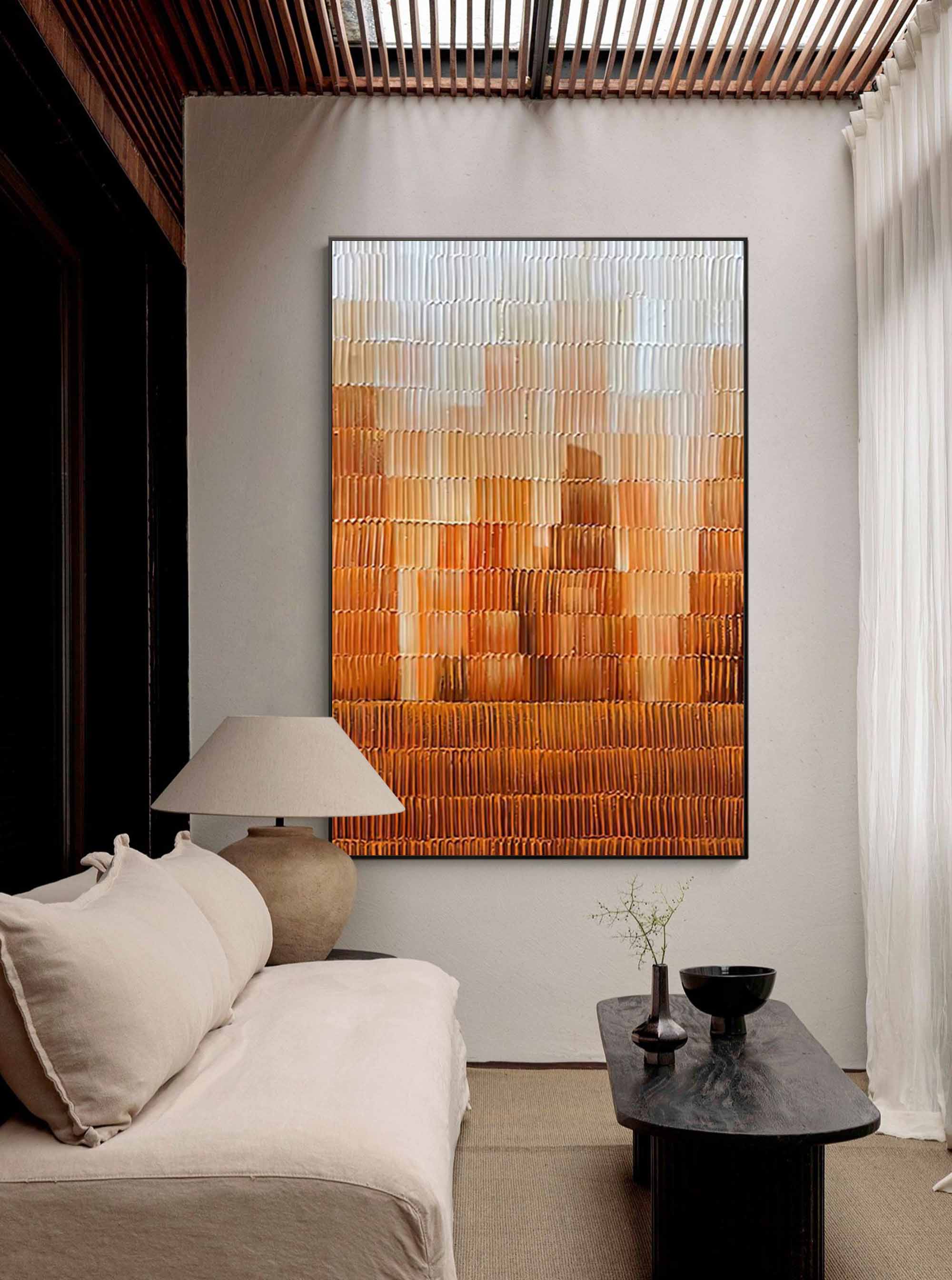 Textured Amber Horizon