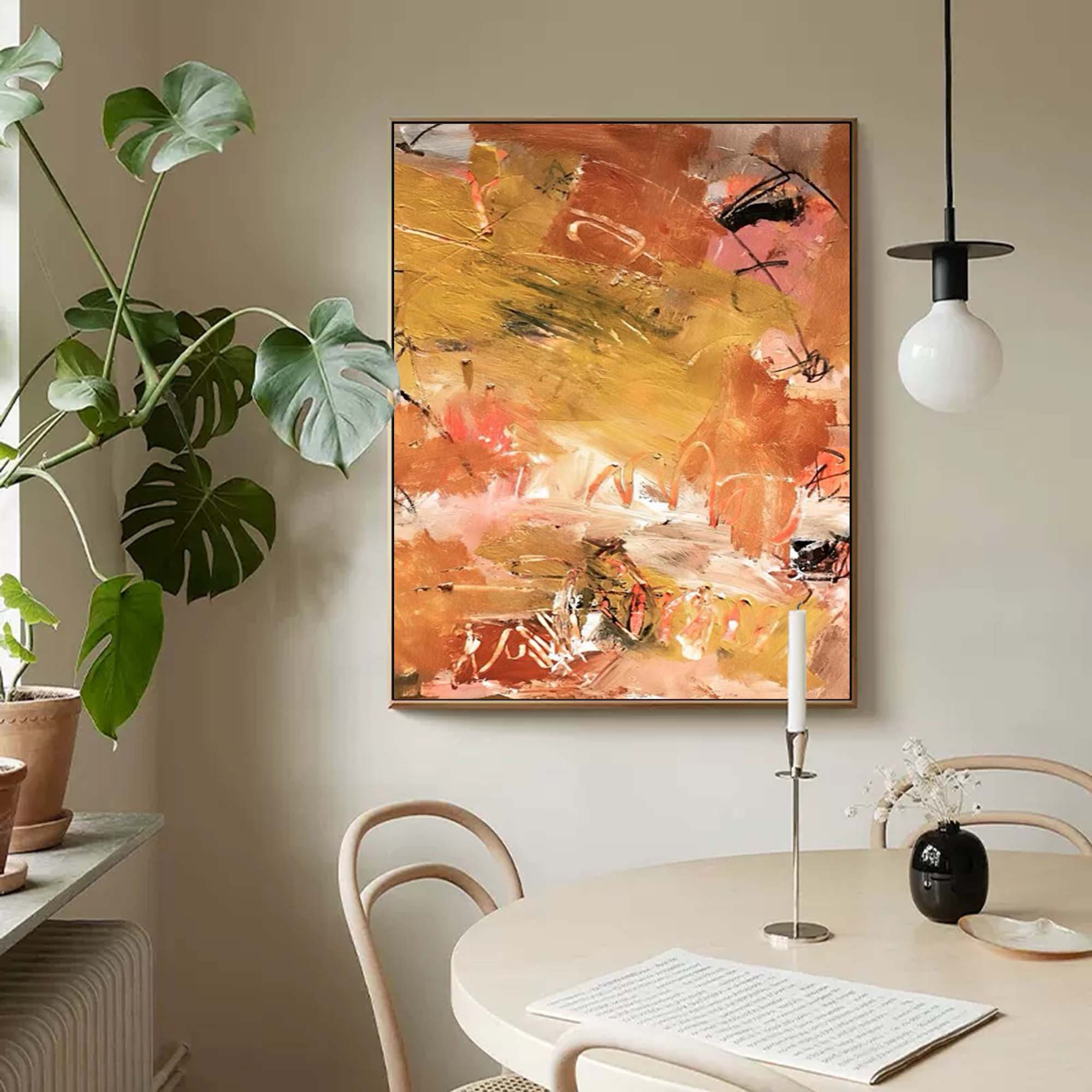 Earthy Abstract Textured Oil Art