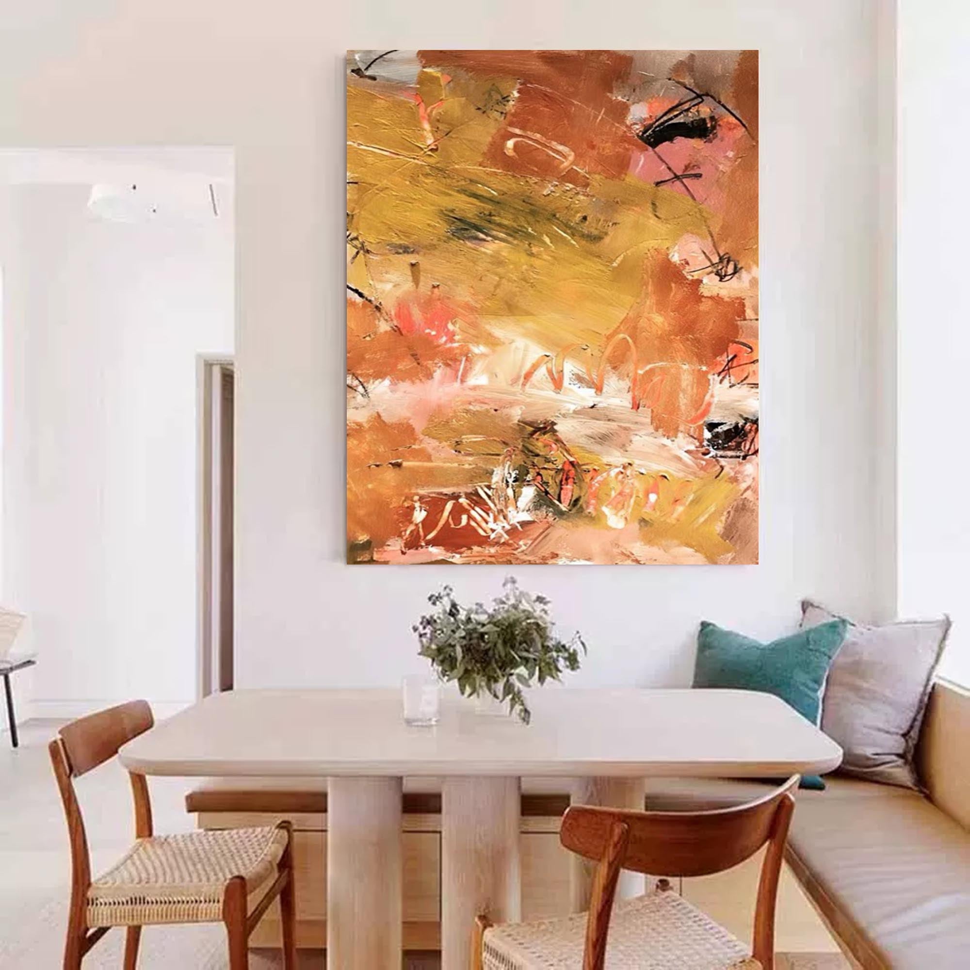 Earthy Abstract Textured Oil Art