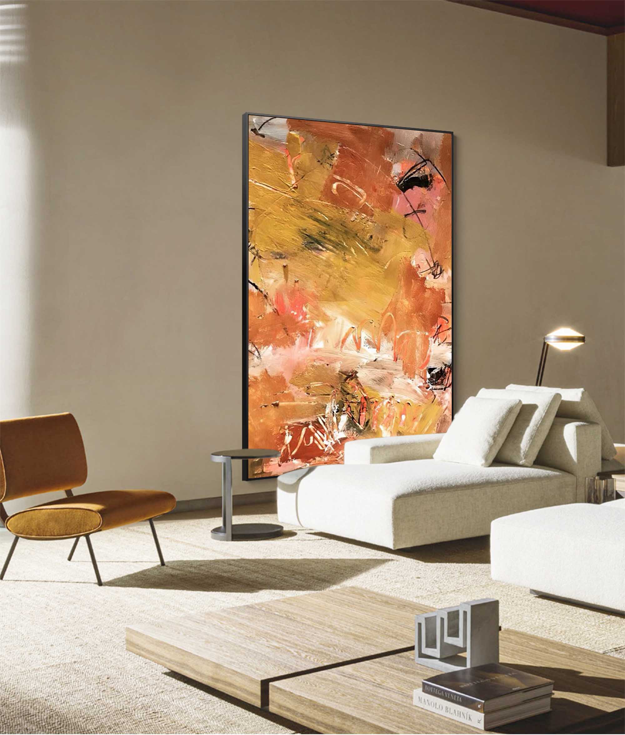Earthy Abstract Textured Oil Art