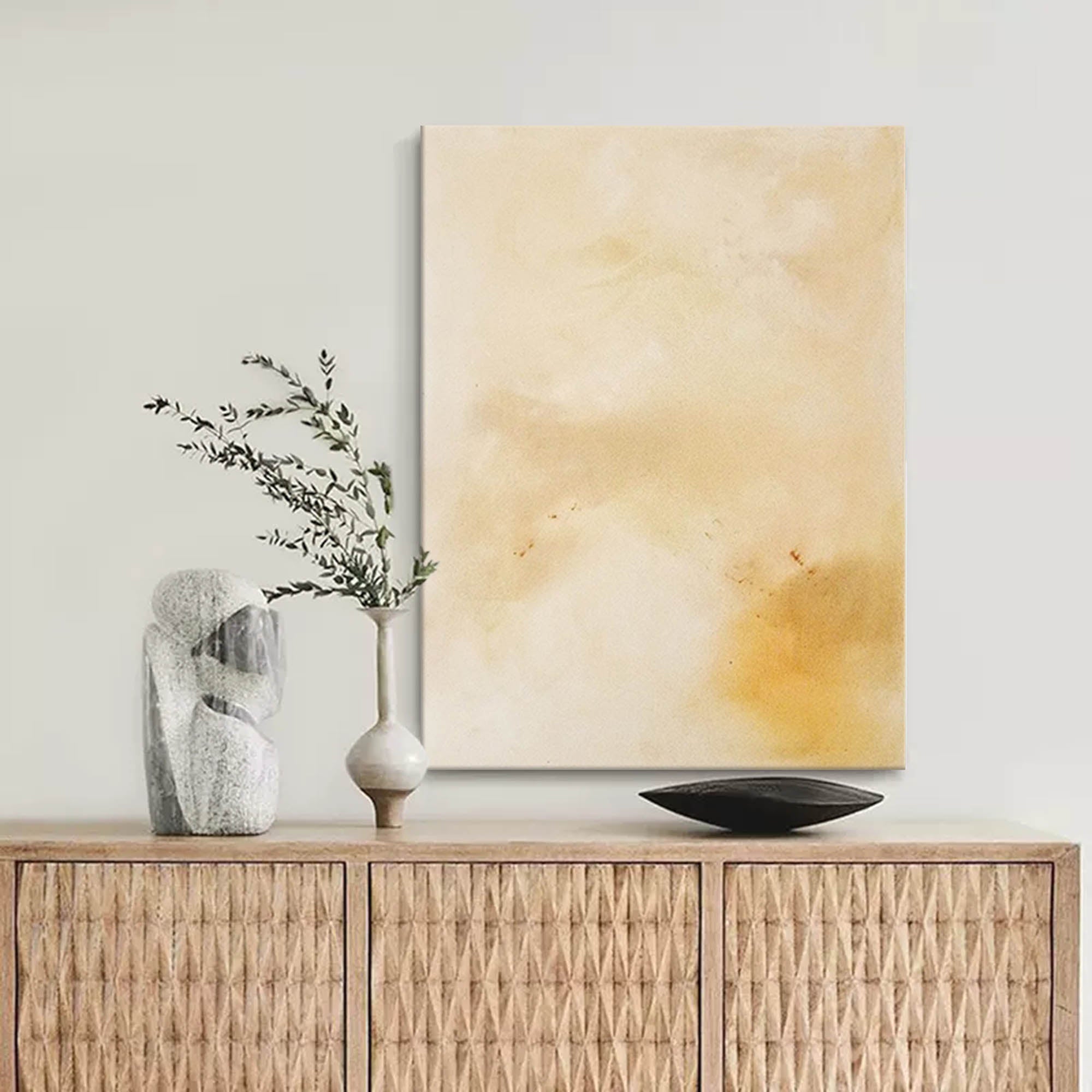 Neutral Minimalist Abstract Canvas