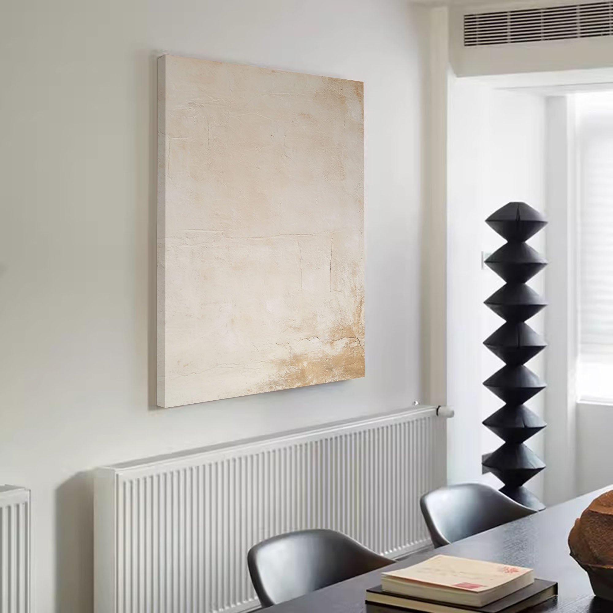 Subtle Beige Textured Abstract Art