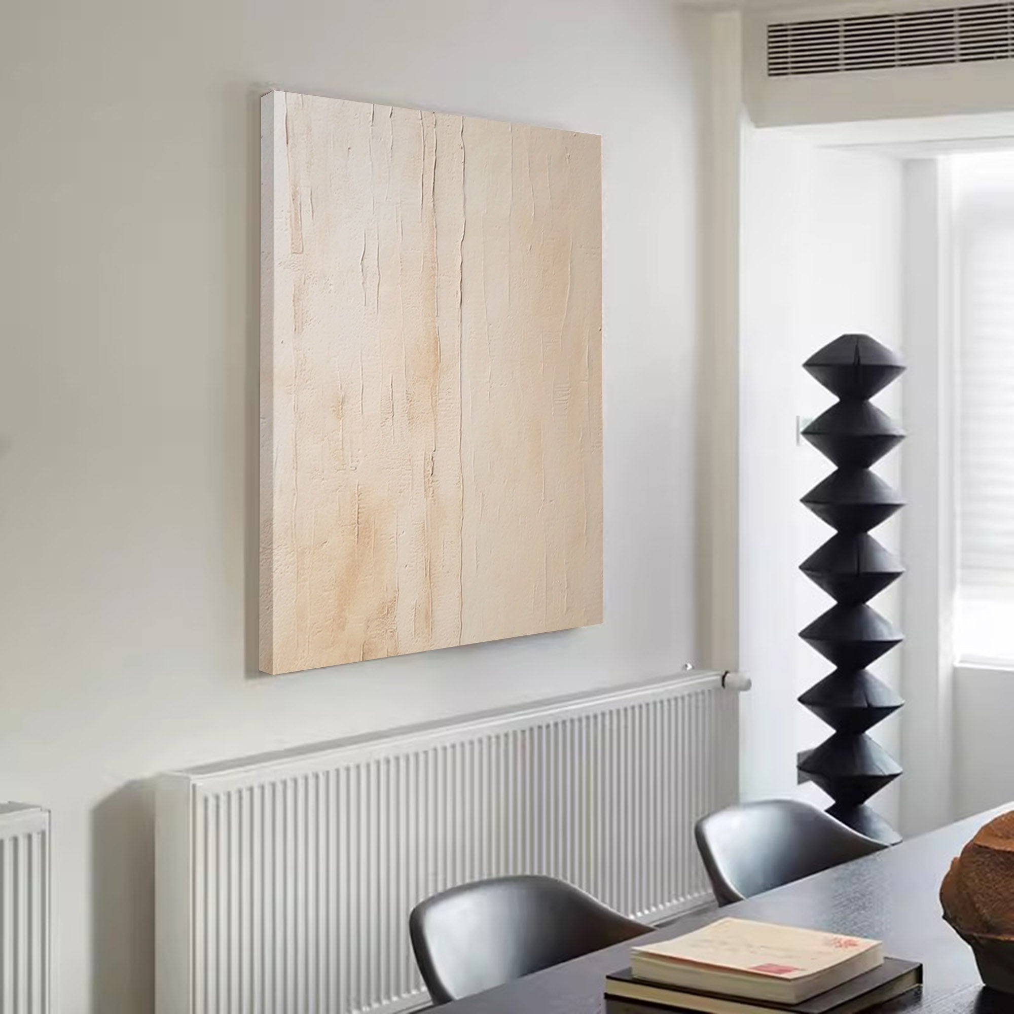 Textured Minimalist Beige Canvas