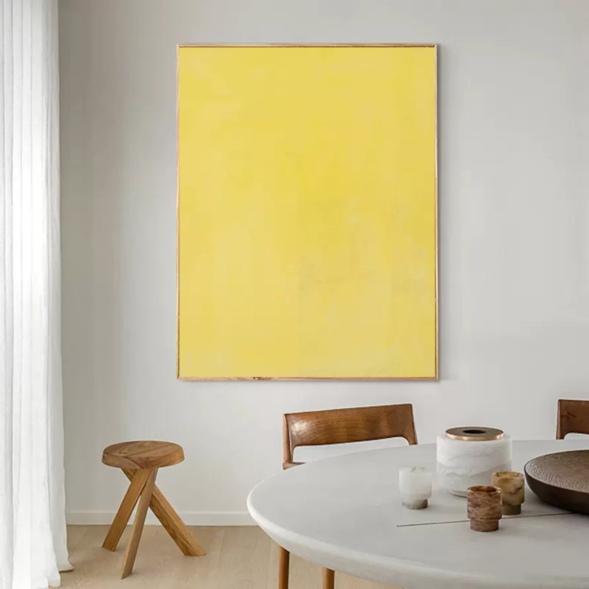 Minimalist Yellow Canvas Art