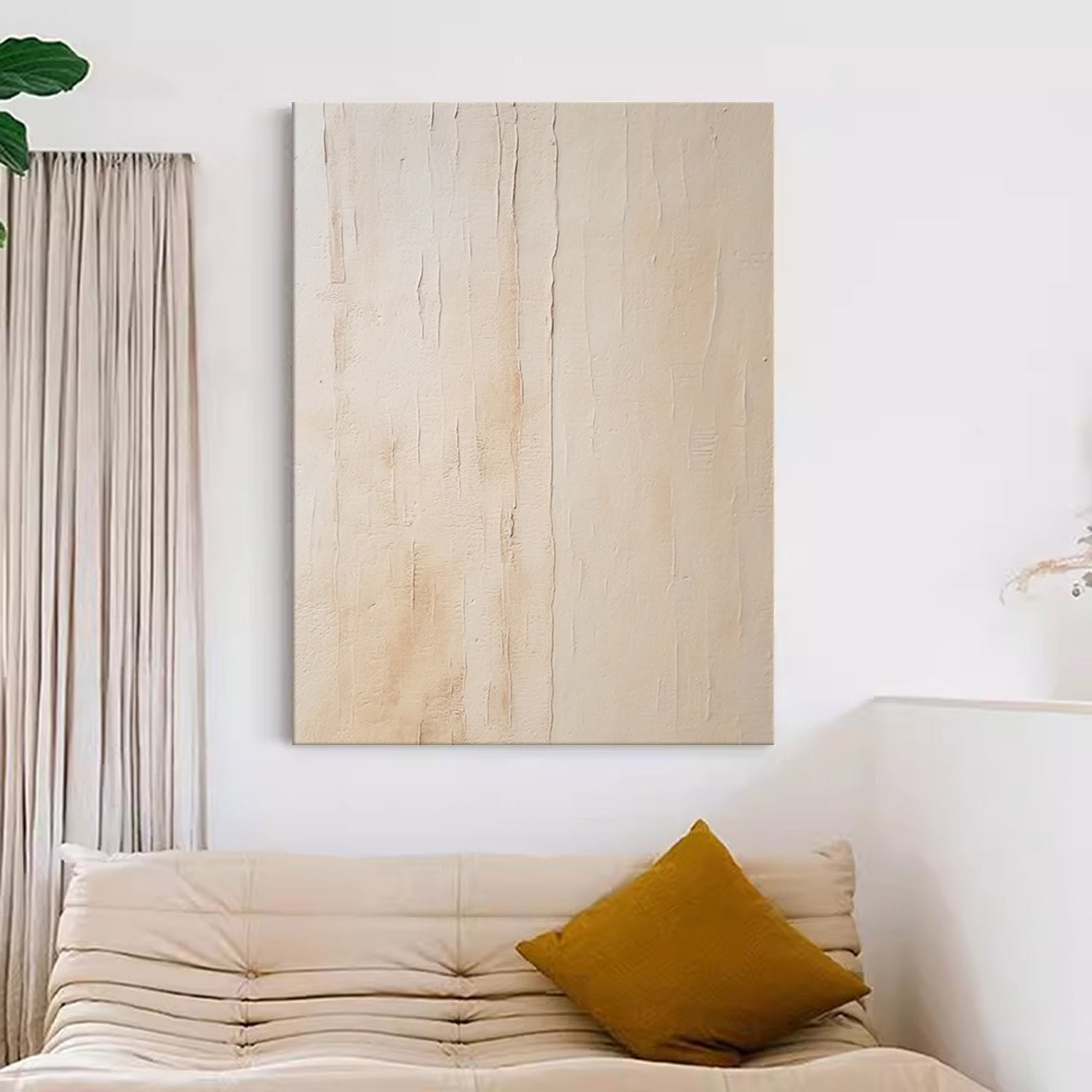 Textured Minimalist Beige Canvas