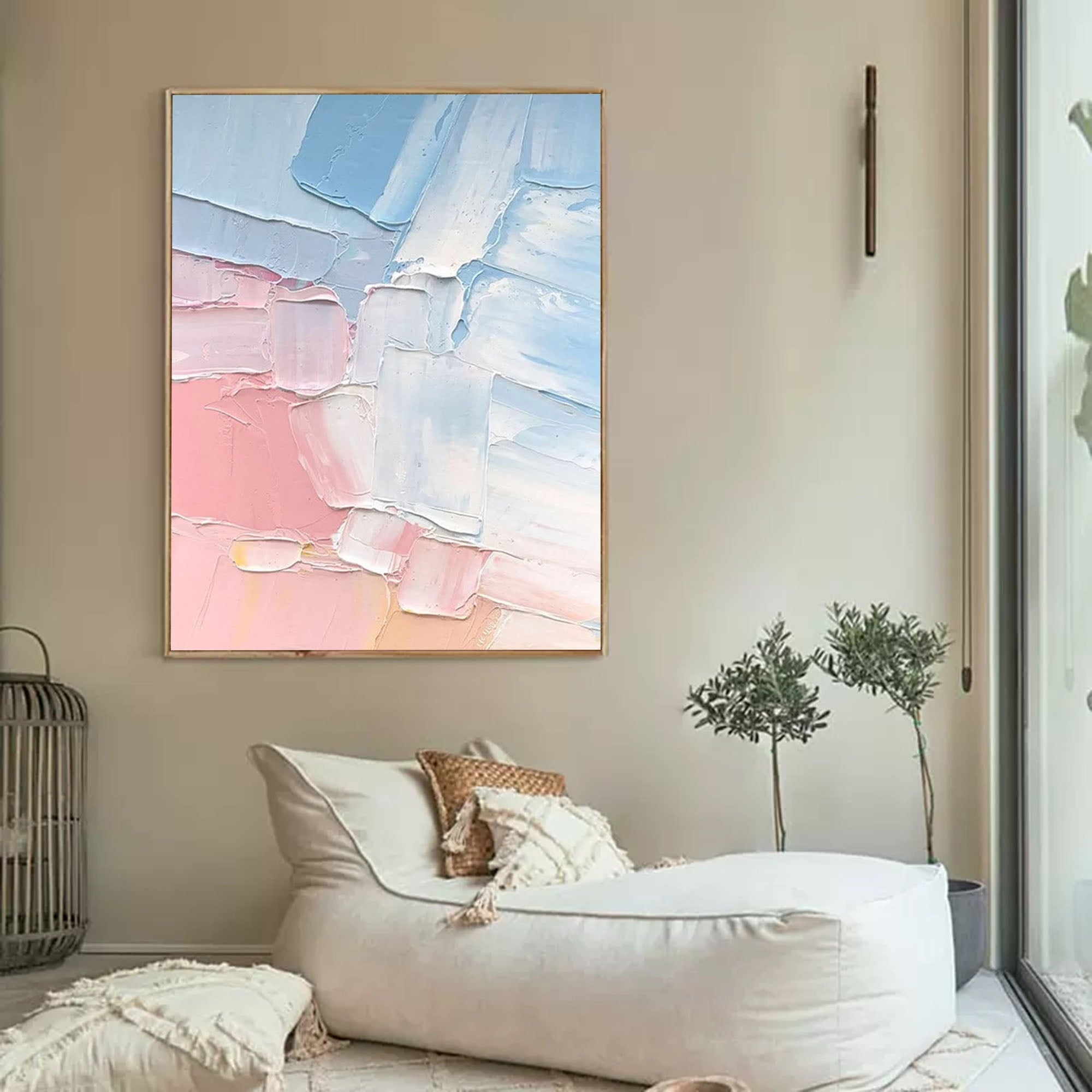 Soft Pastel Palette Knife Abstract Art