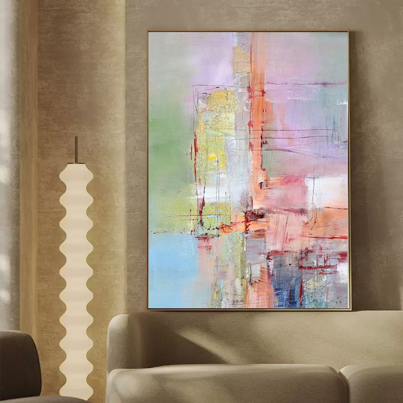 Pastel Abstract Textured Painting