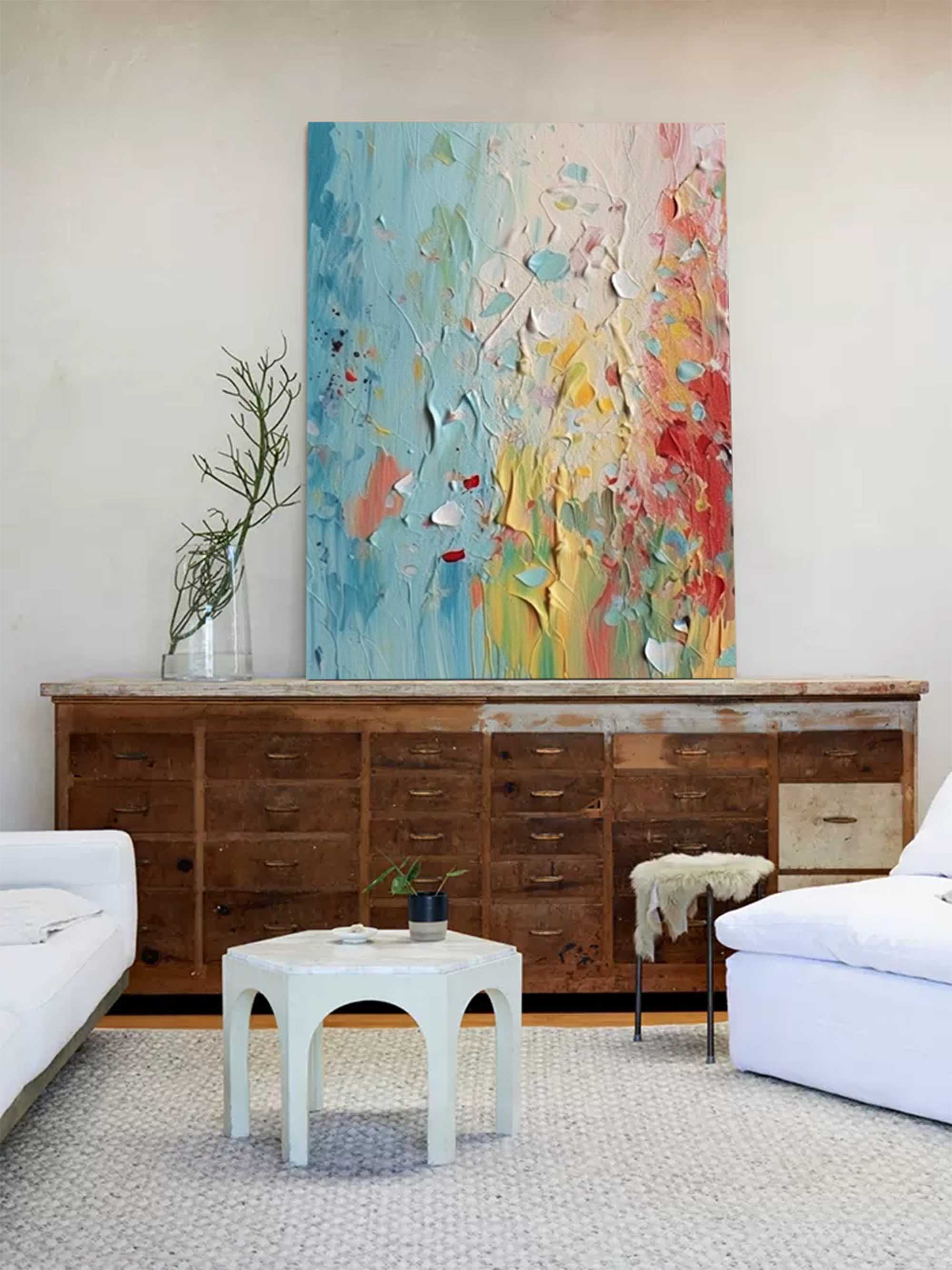 Vibrant Abstract Color Burst Art