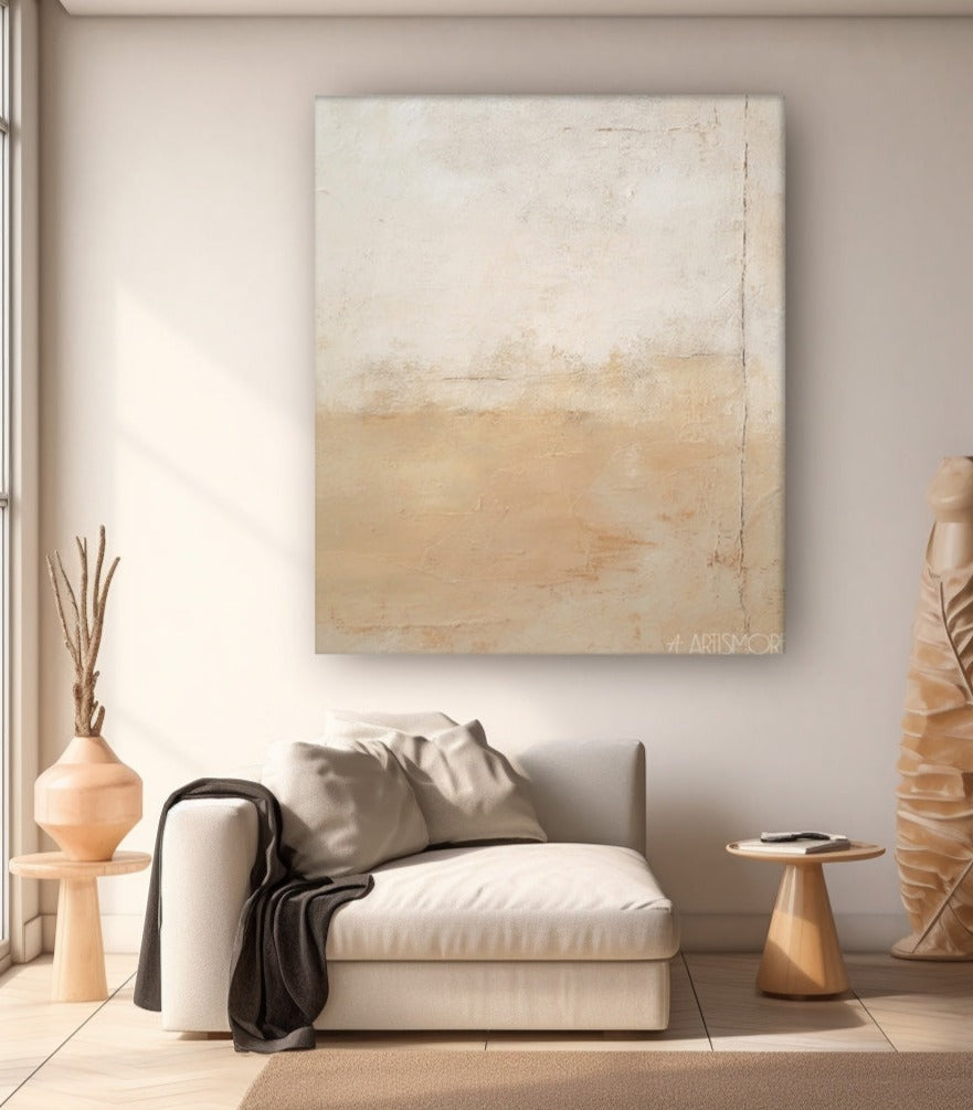 Neutral Textured Minimalist Art