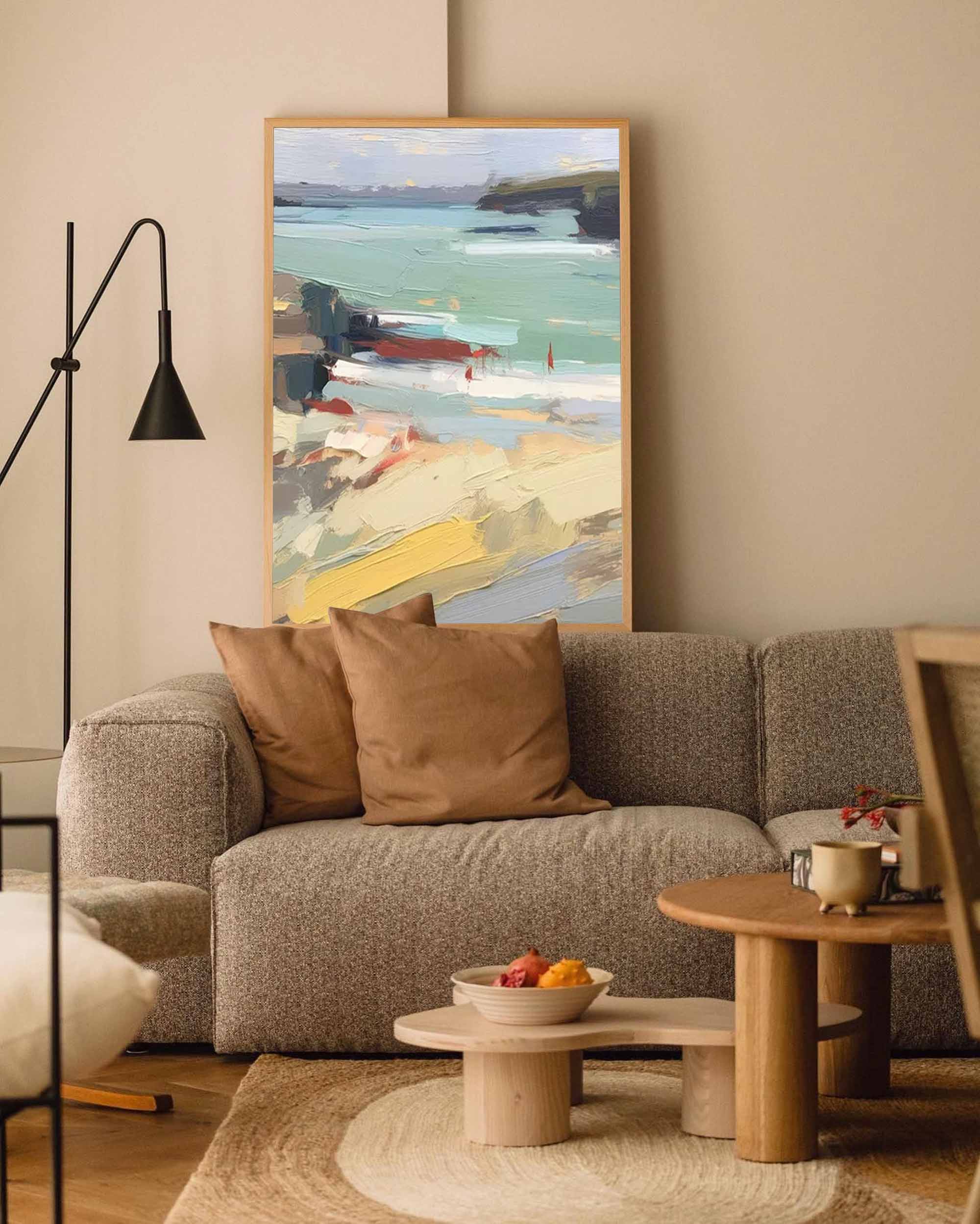 Impressionist Coastal Landscape – Vibrant Seaside Painting