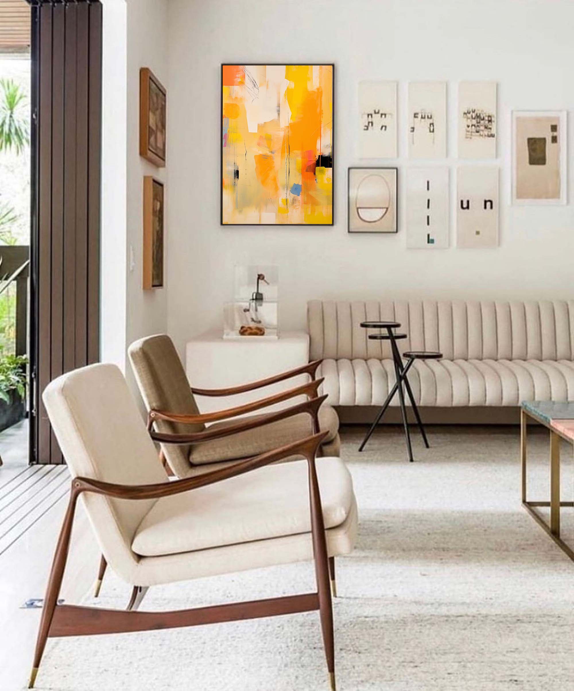 Golden Glow in Abstract Harmony