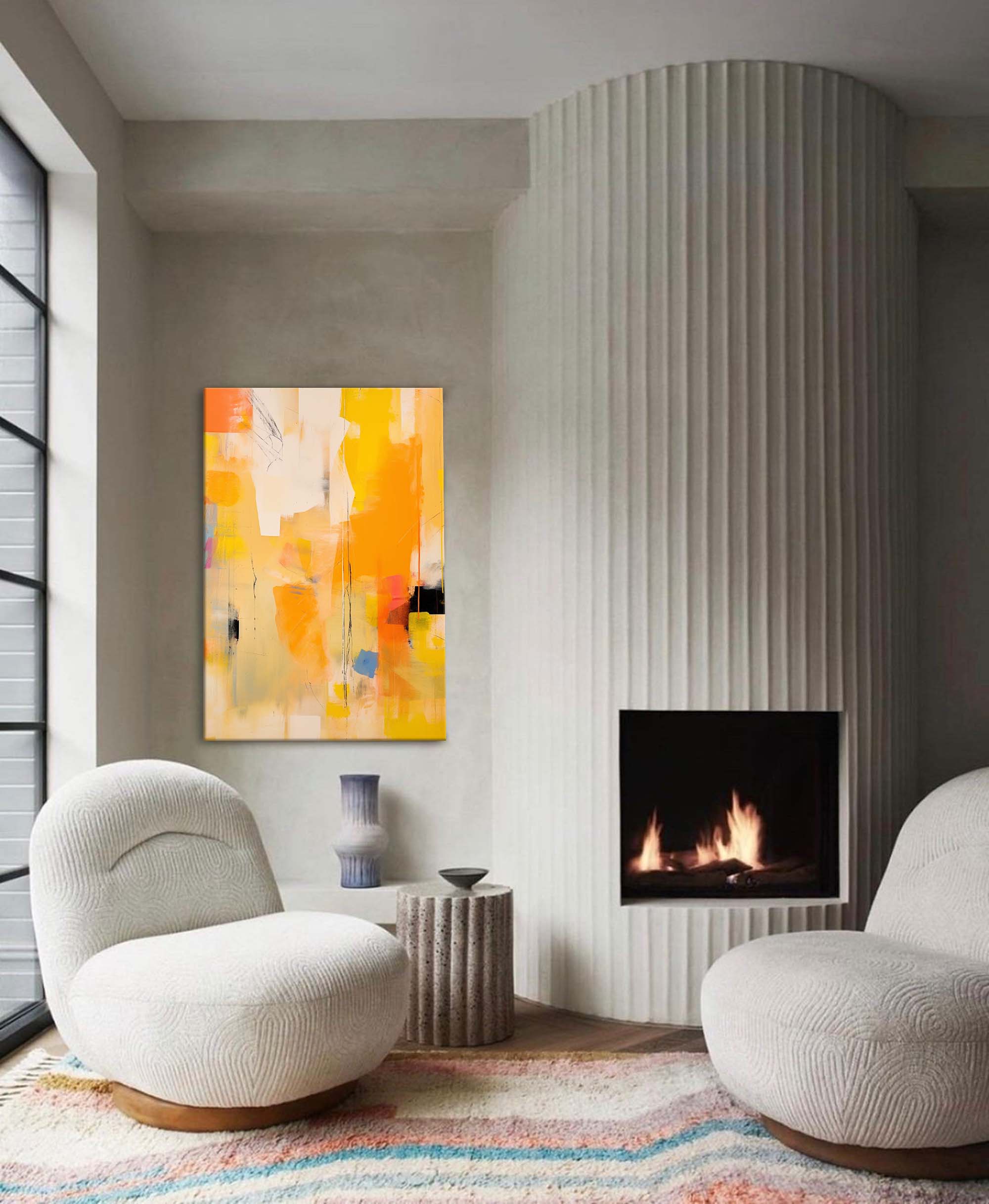 Golden Glow in Abstract Harmony